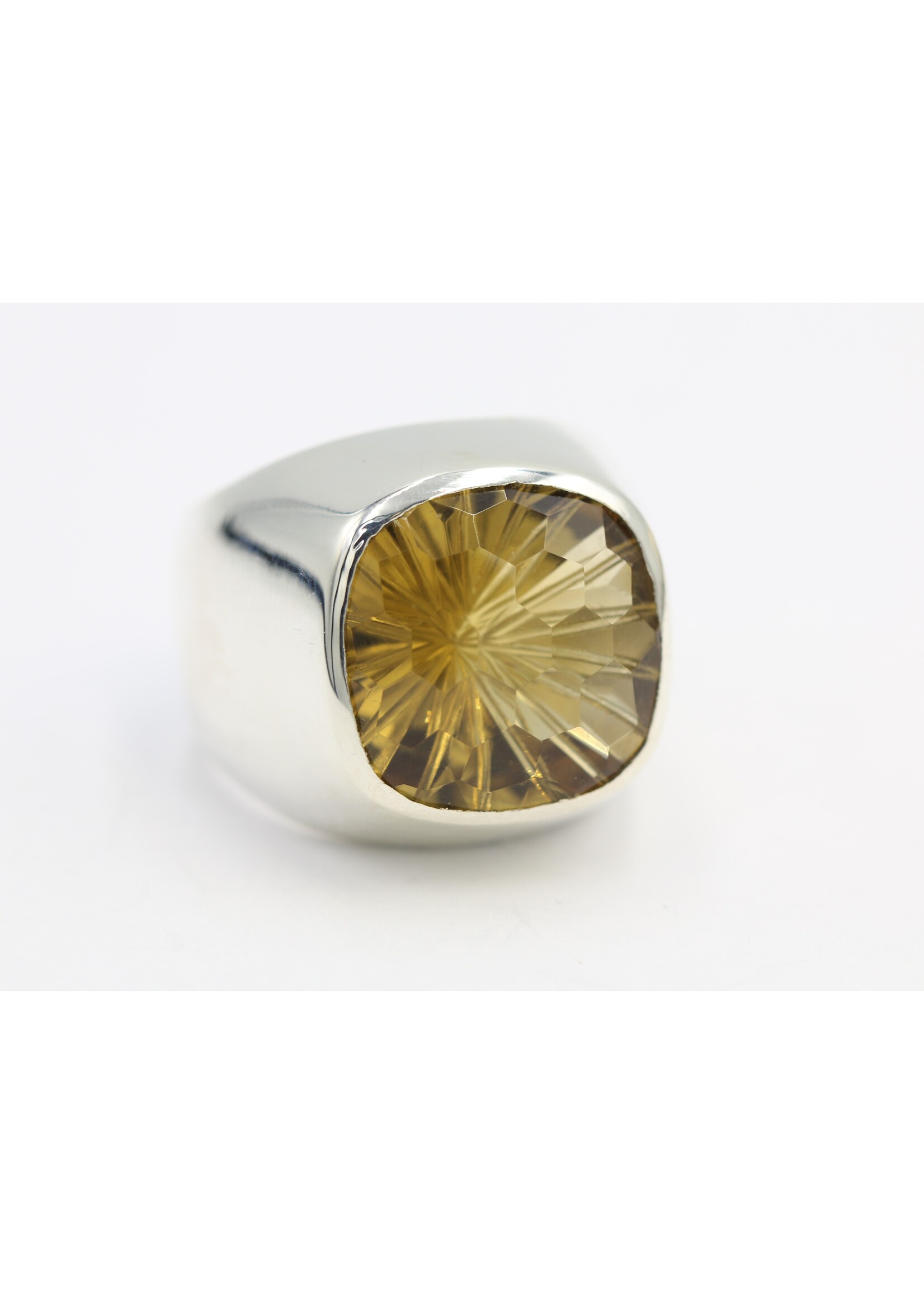 925 zilver ring bezet met natuurlijke Citrien