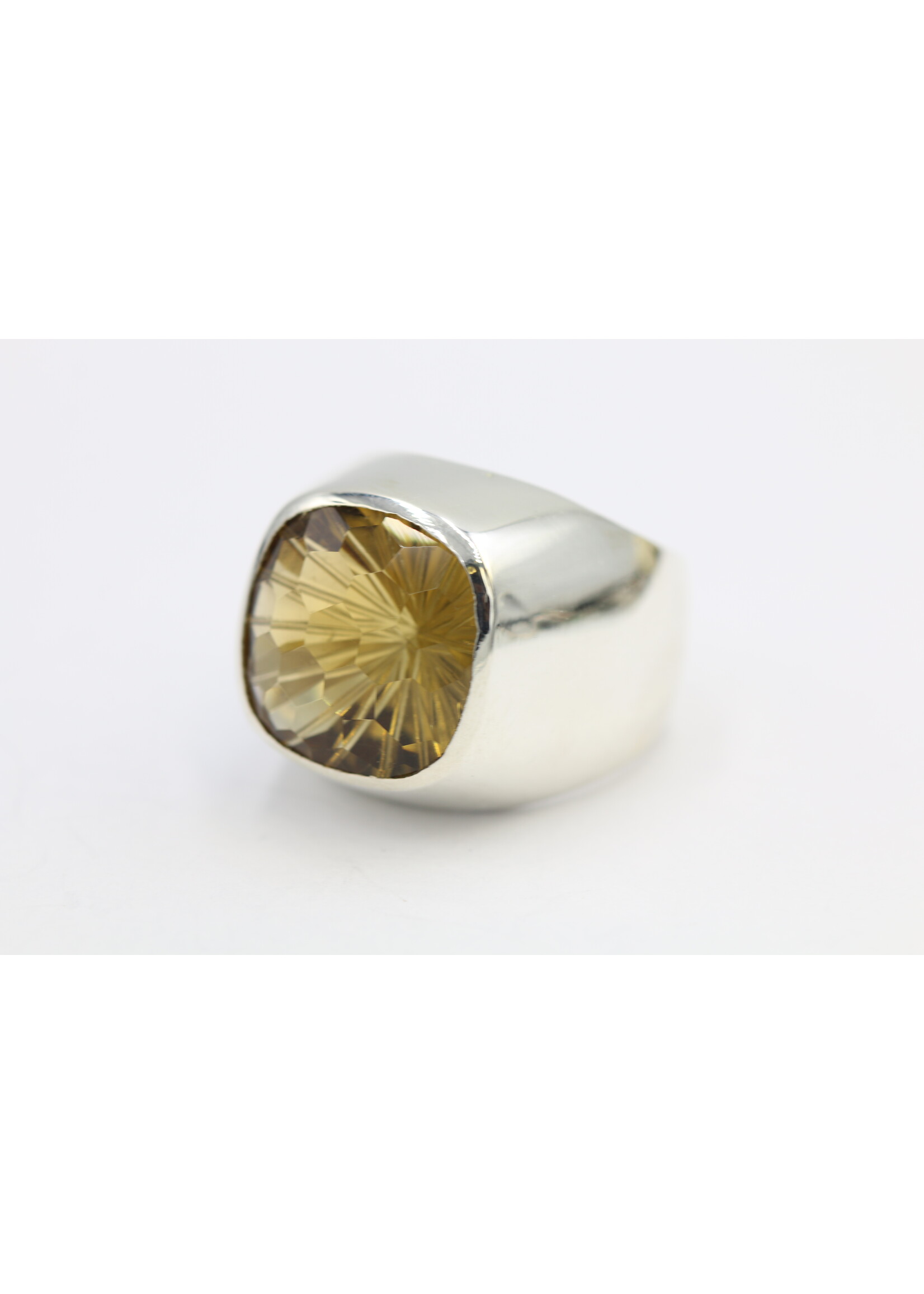 925 zilver ring bezet met natuurlijke Citrien