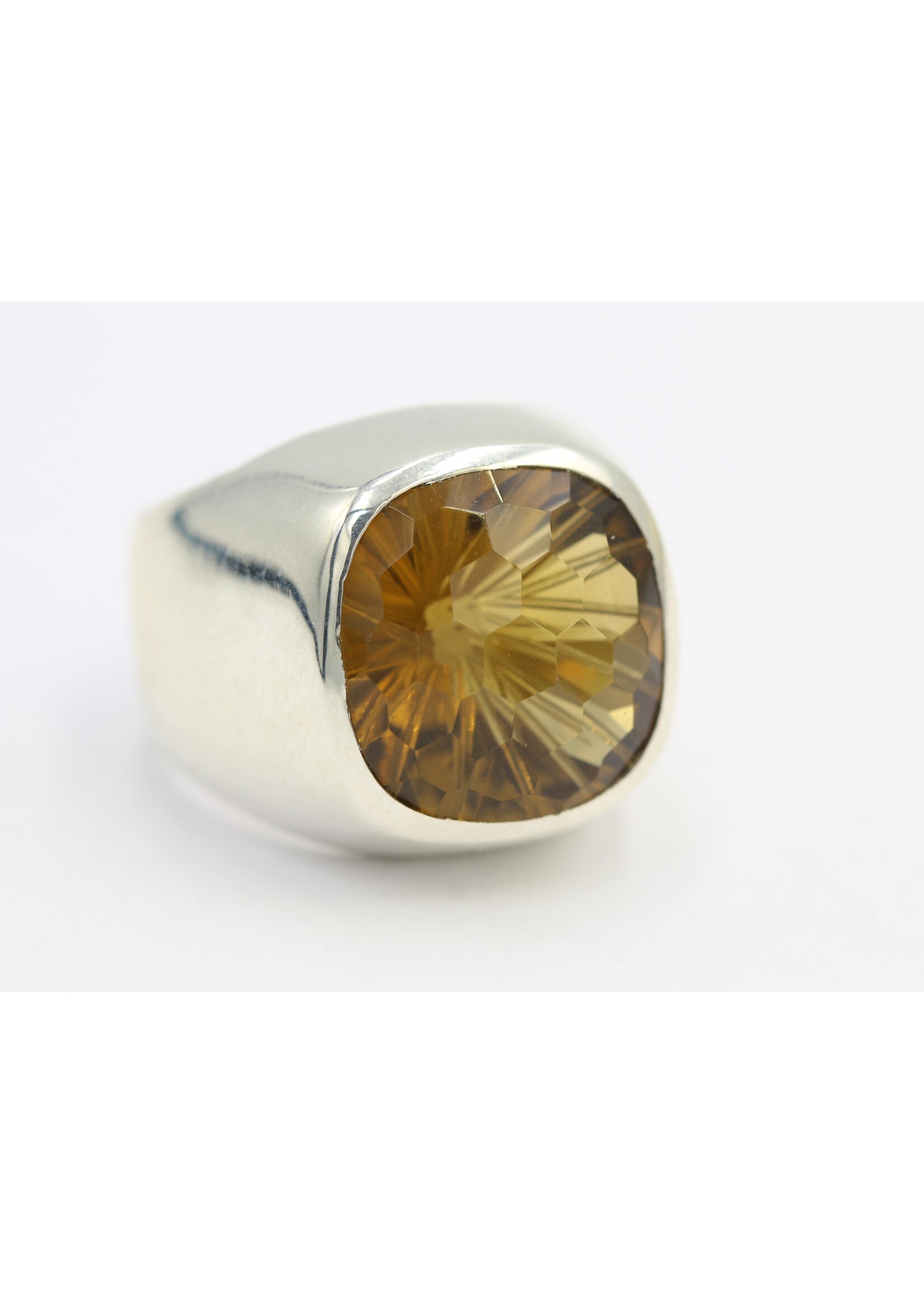 925 zilver ring bezet met natuurlijke Citrien