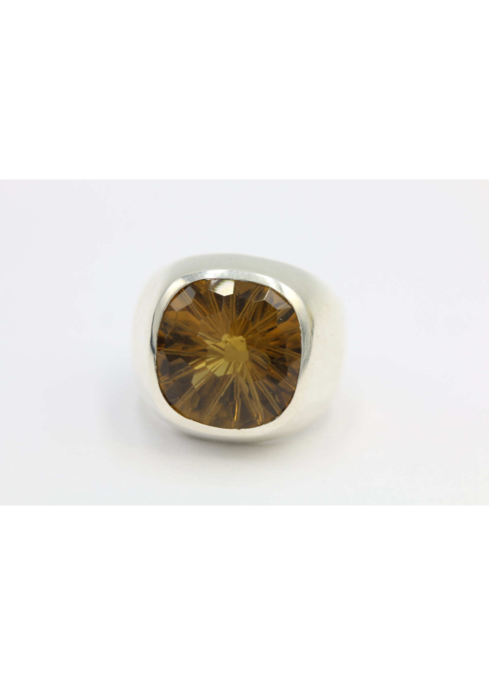 925 zilver ring bezet met natuurlijke Citrien