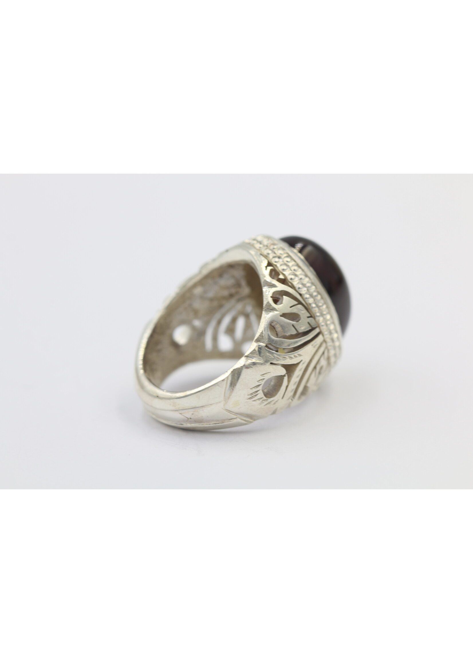 925 zilver ring bezet met natuurlijke Carneool