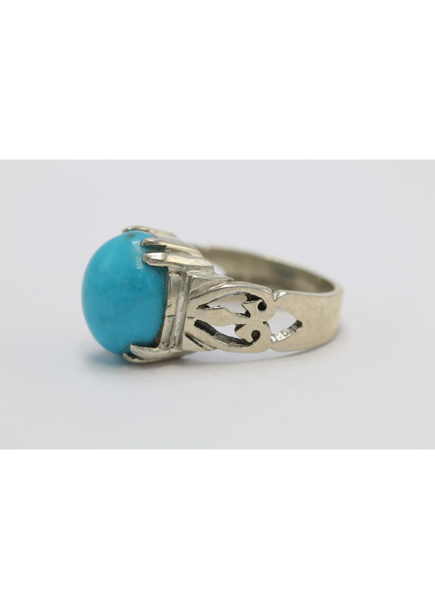 925 zilver ring bezet met natuurlijke Turquoise
