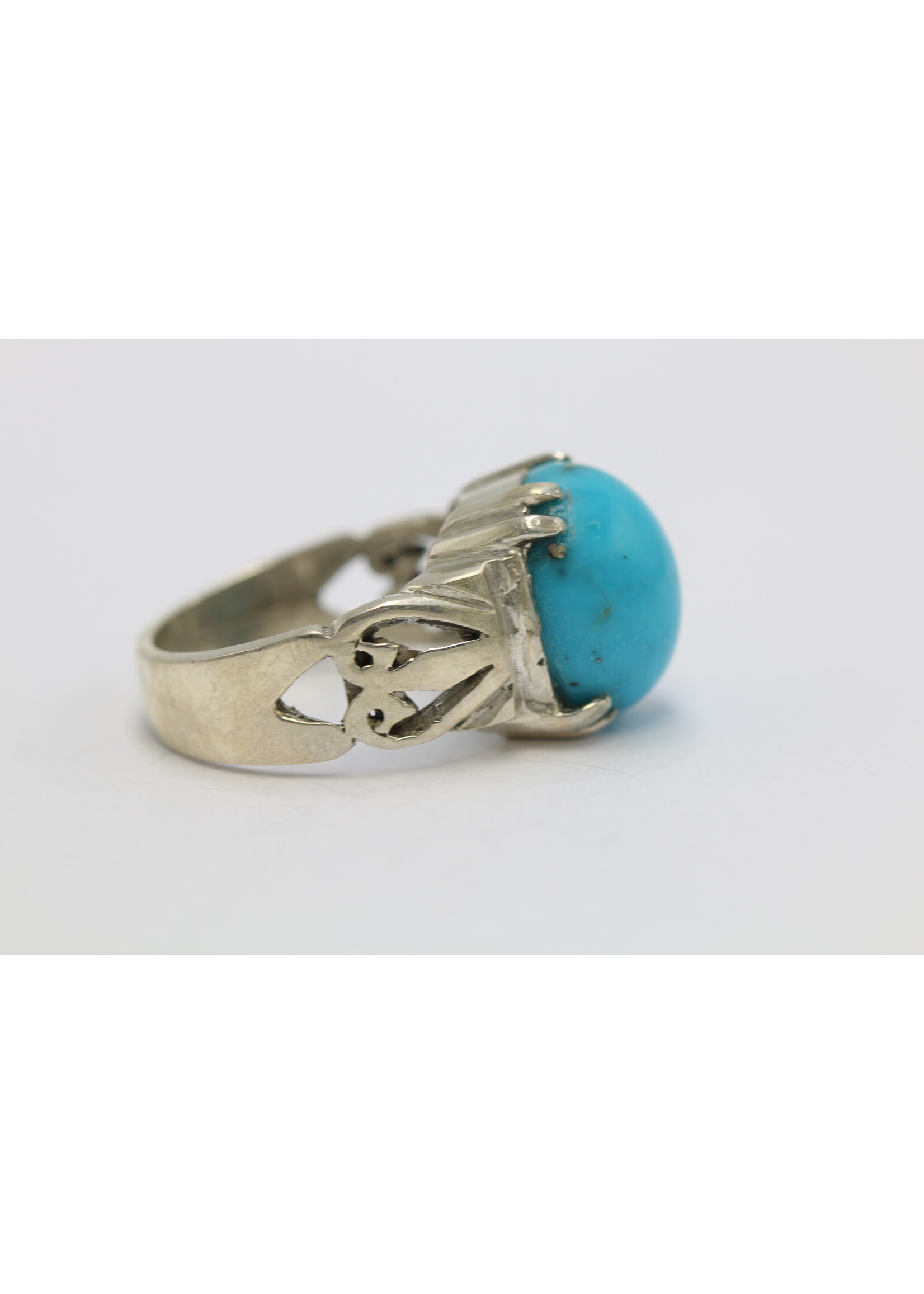 Bague en argent 925 sertie de Turquoise naturelle