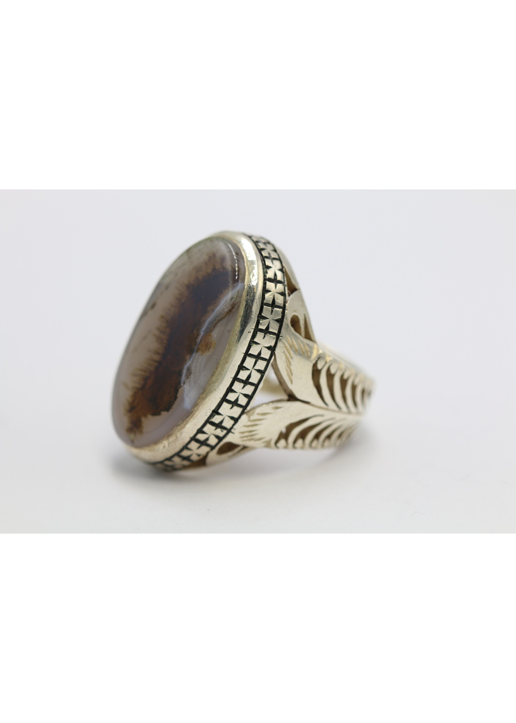925 silver ring set with natural Carnelian
