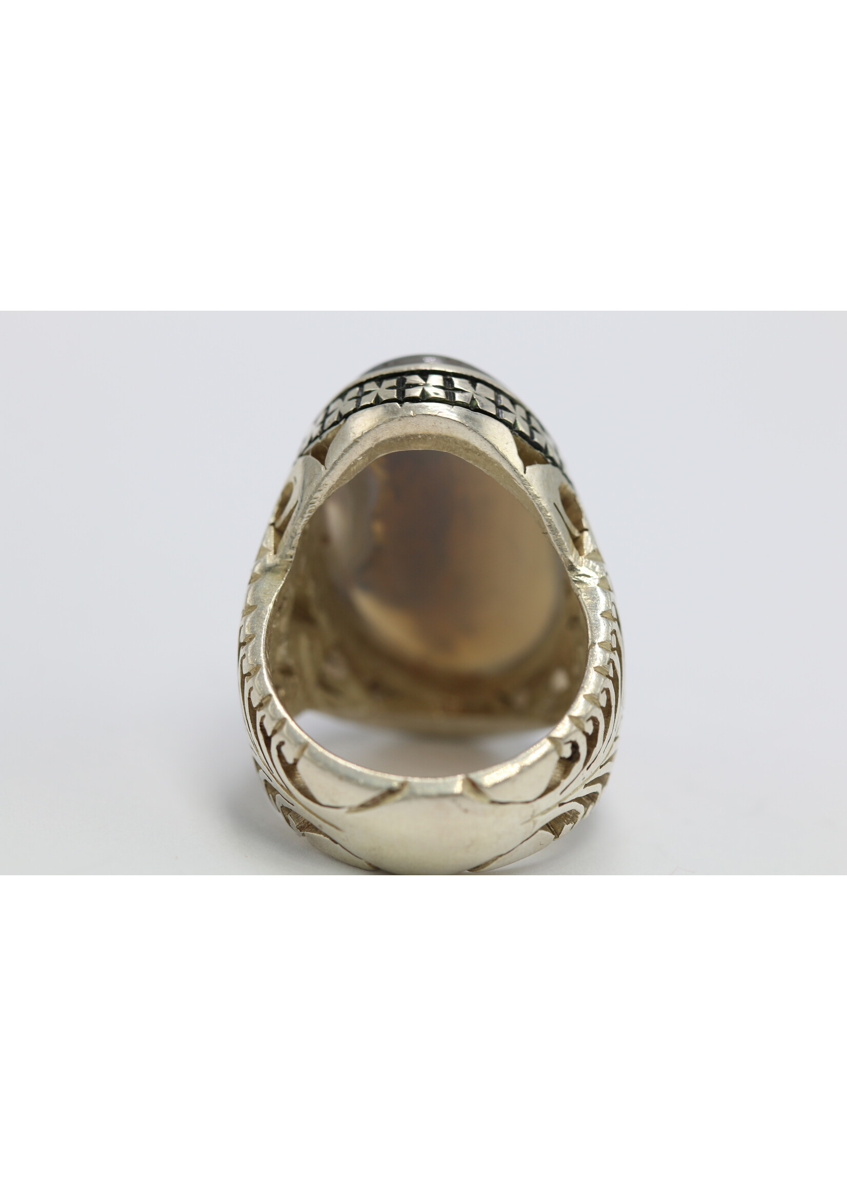 925 zilver ring bezet met natuurlijke Carneool