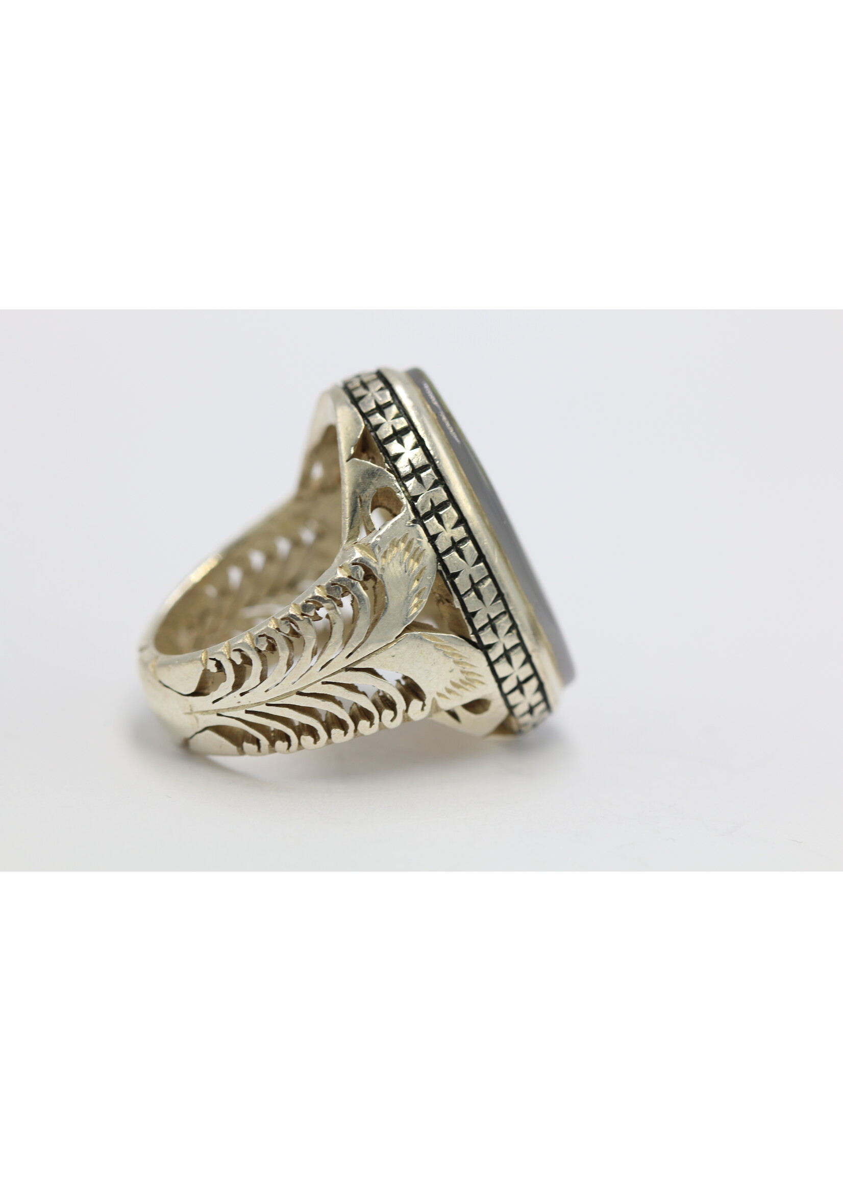 925 zilver ring bezet met natuurlijke Carneool