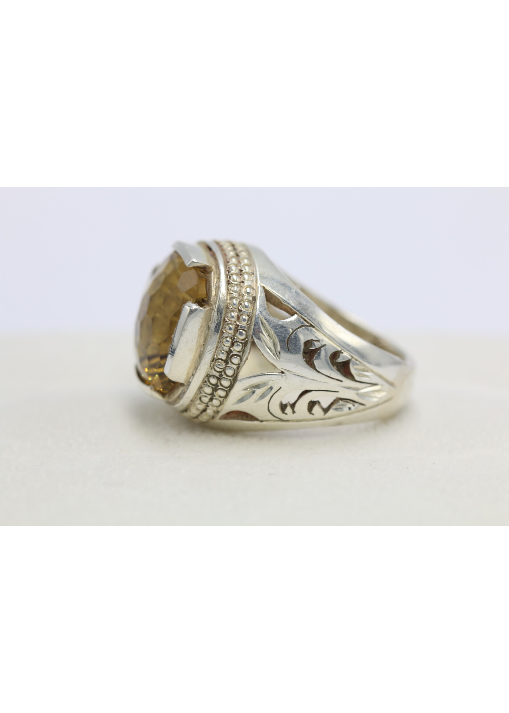 925 zilver ring bezet met natuurlijke Citrien