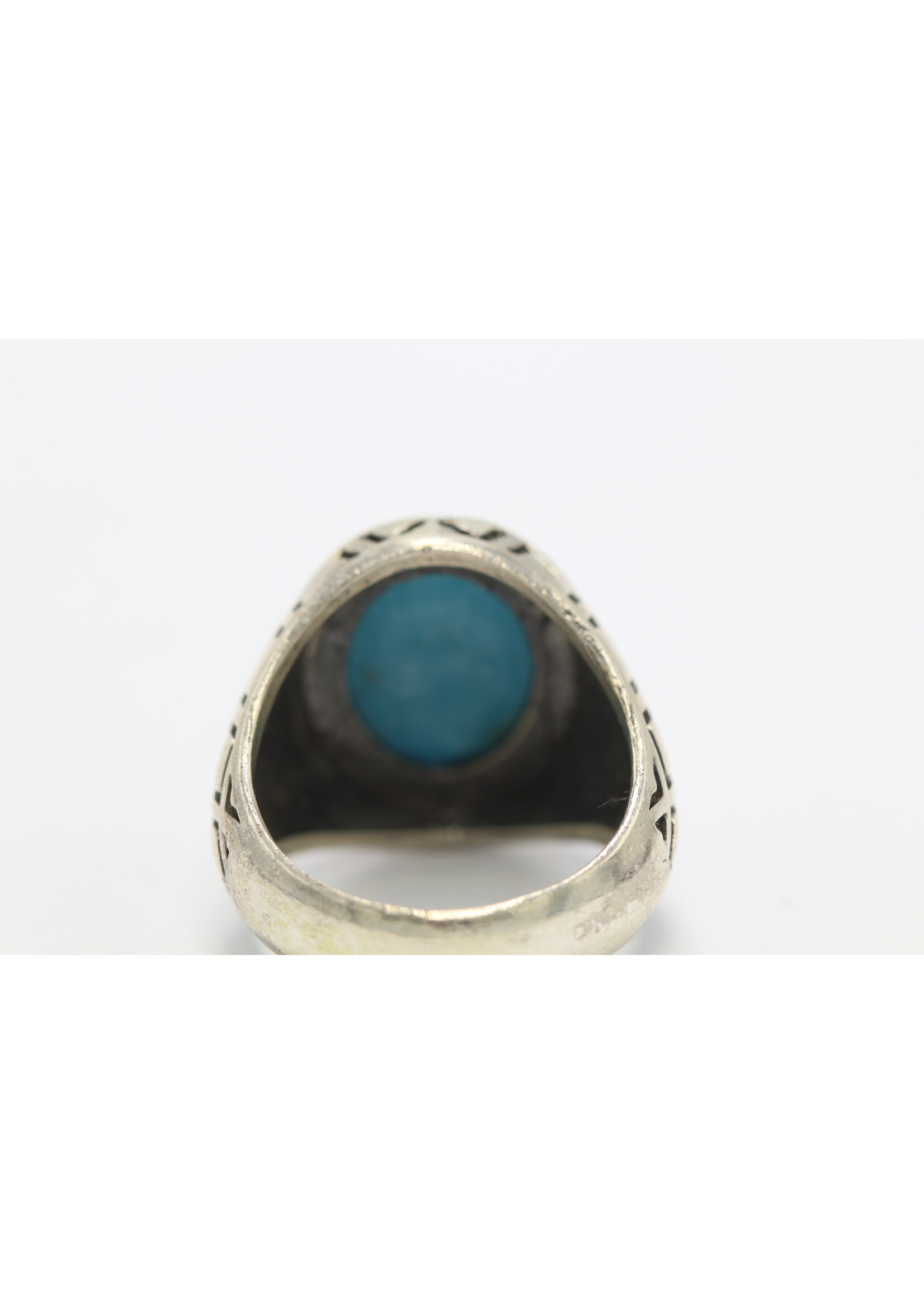 Bague en argent 925 sertie de Turquoise naturelle