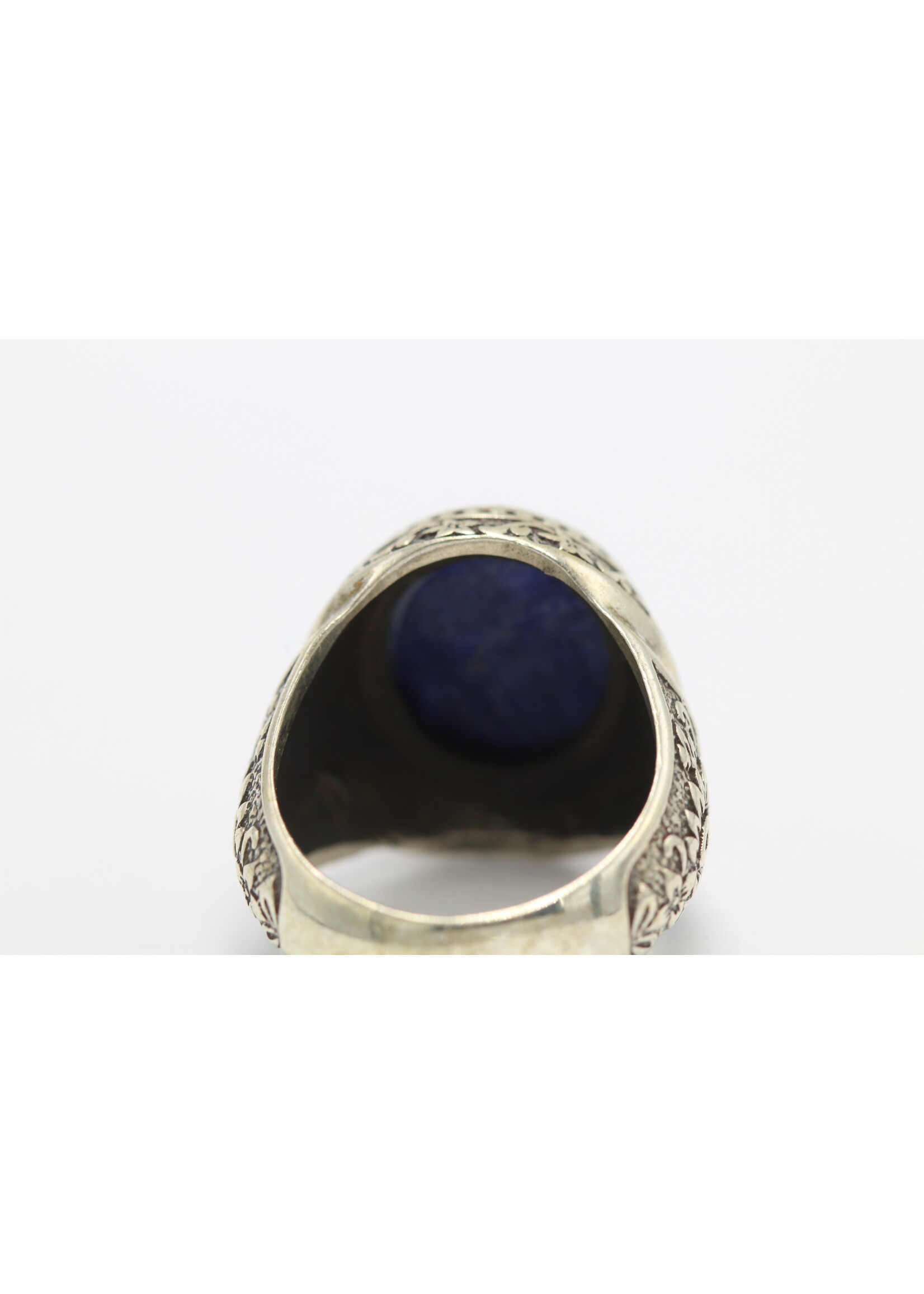 925 silver ring set with natural Lapis lazuli