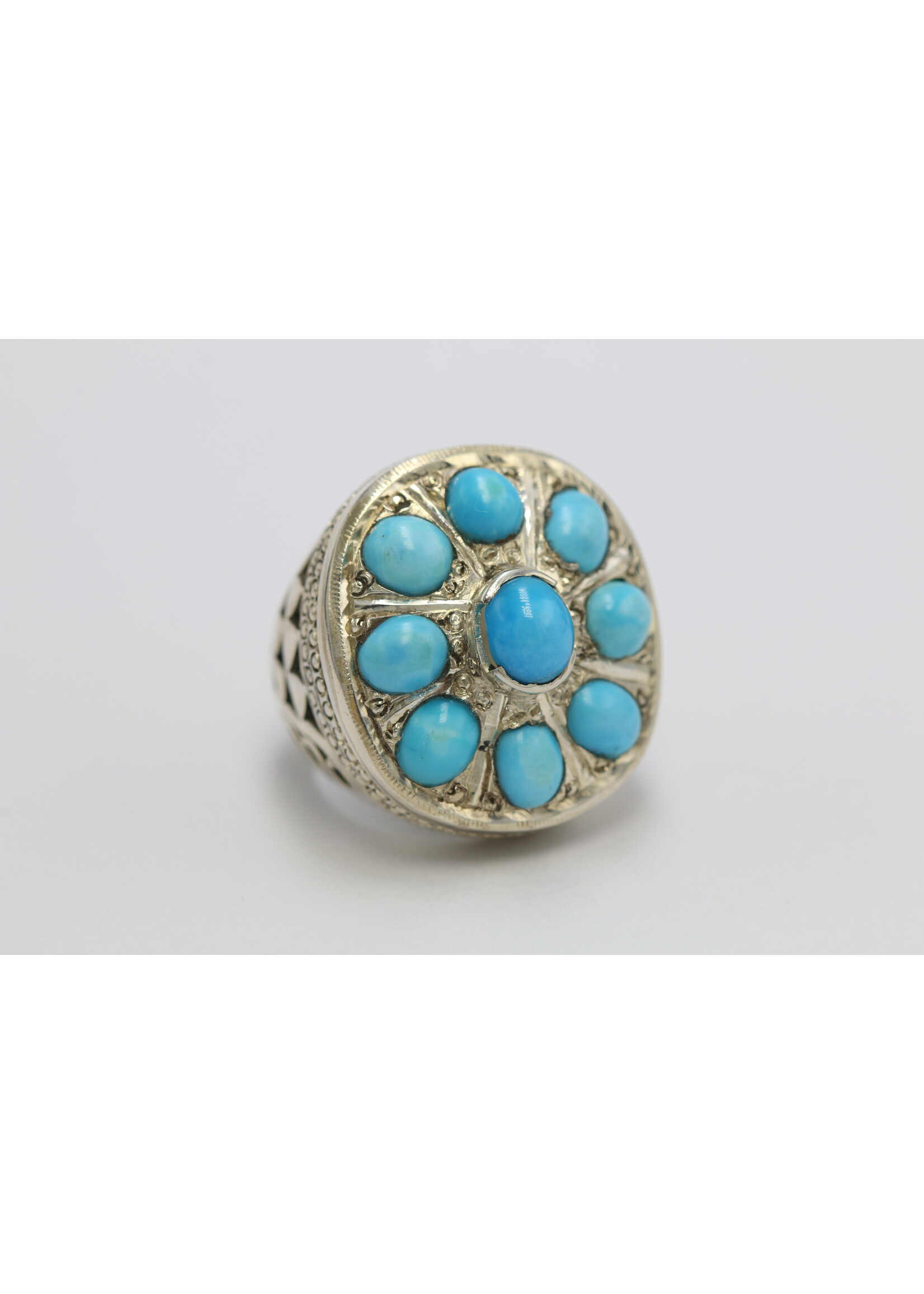 925 silver ring set with natural Turquoise
