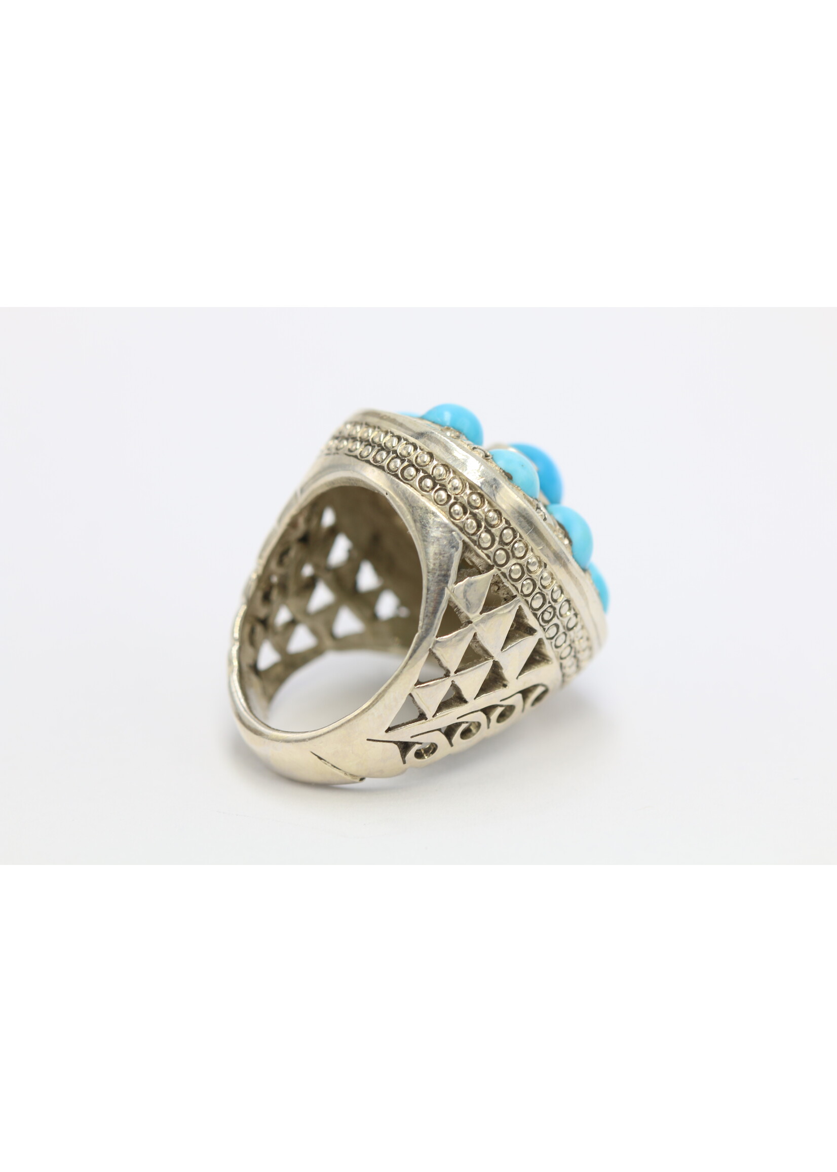 925 zilver ring bezet met natuurlijke Turquoise