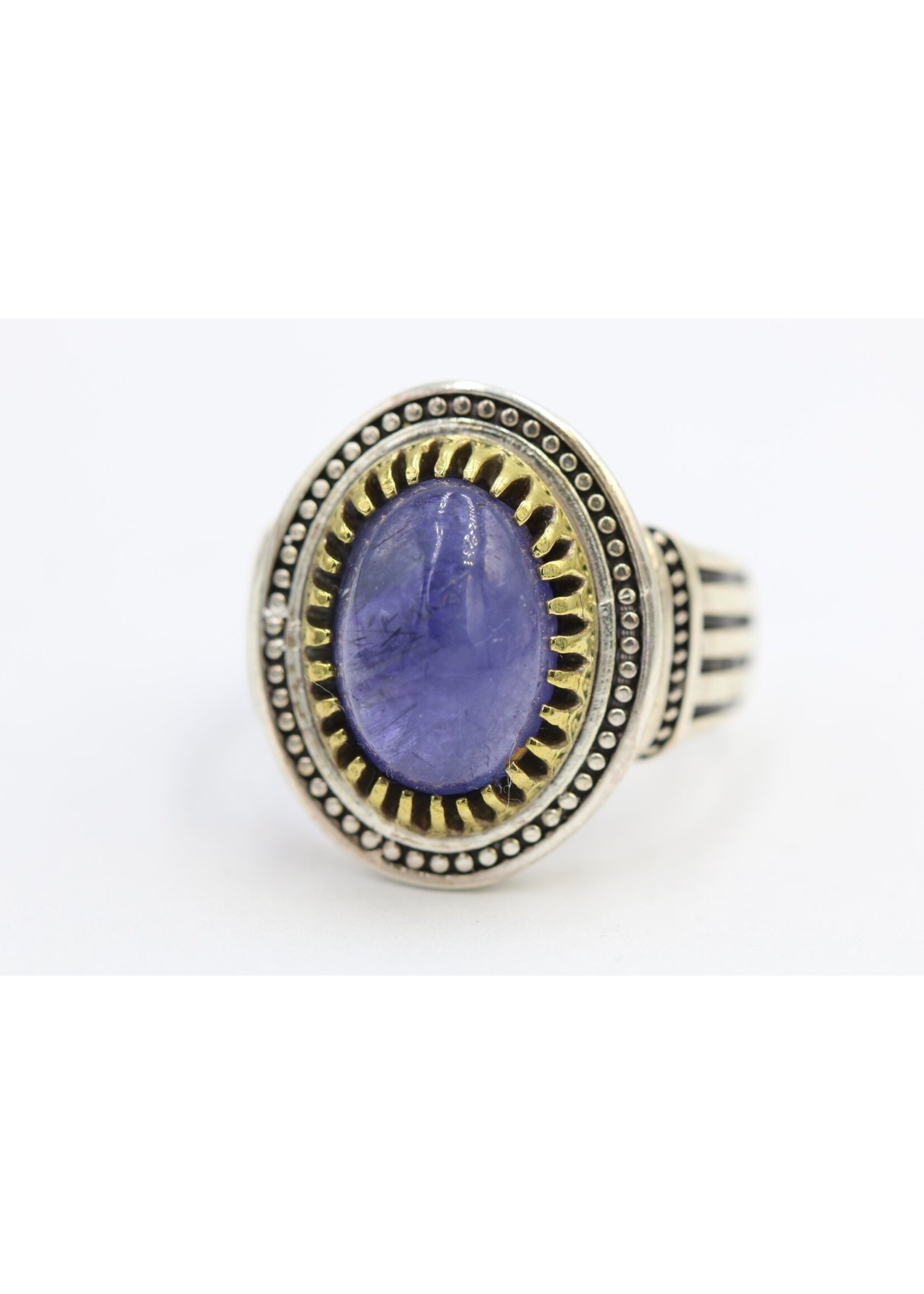 925 zilver ring bezet met natuurlijke Tanzaniet