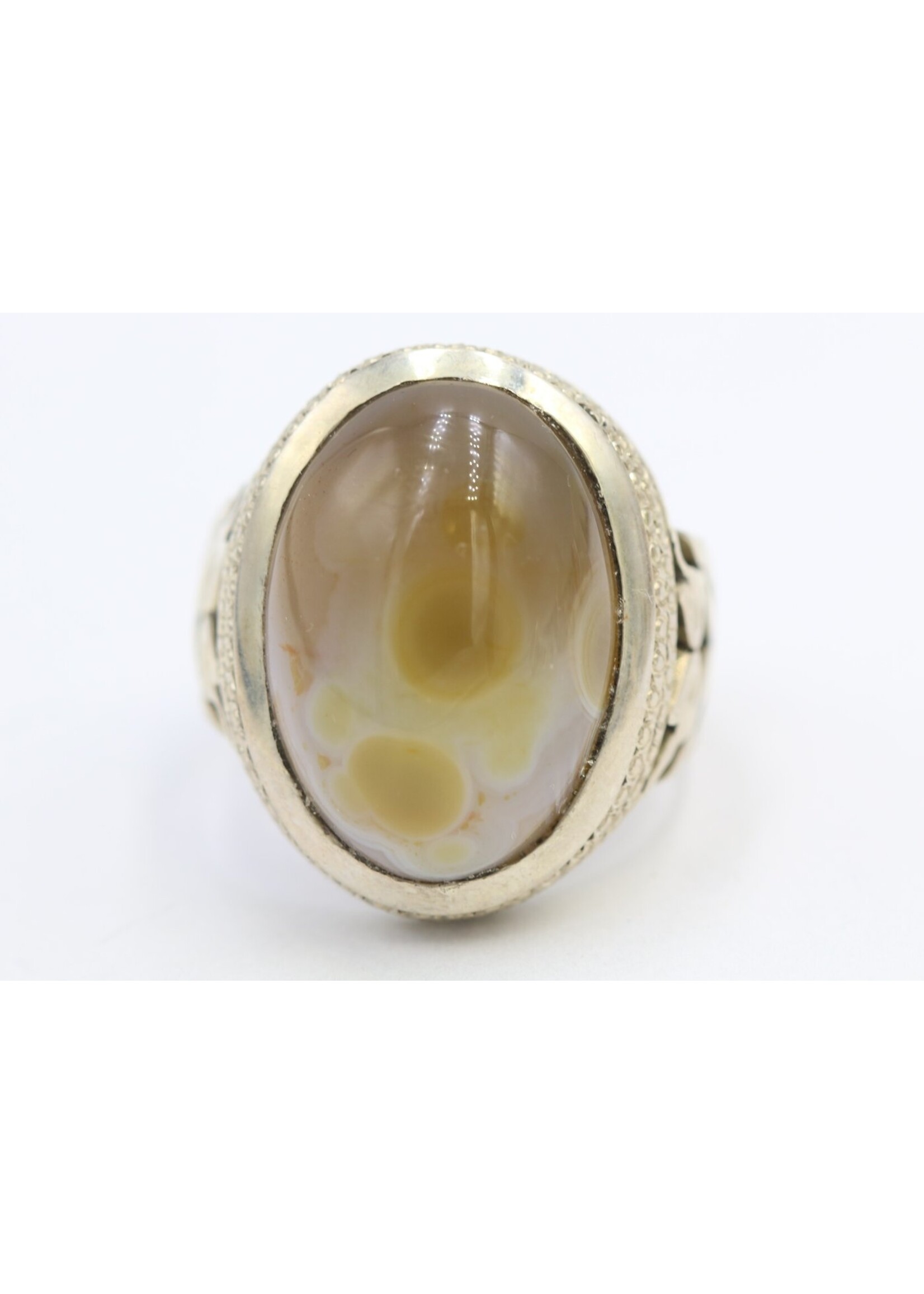 925 zilver ring bezet met natuurlijke Carneool