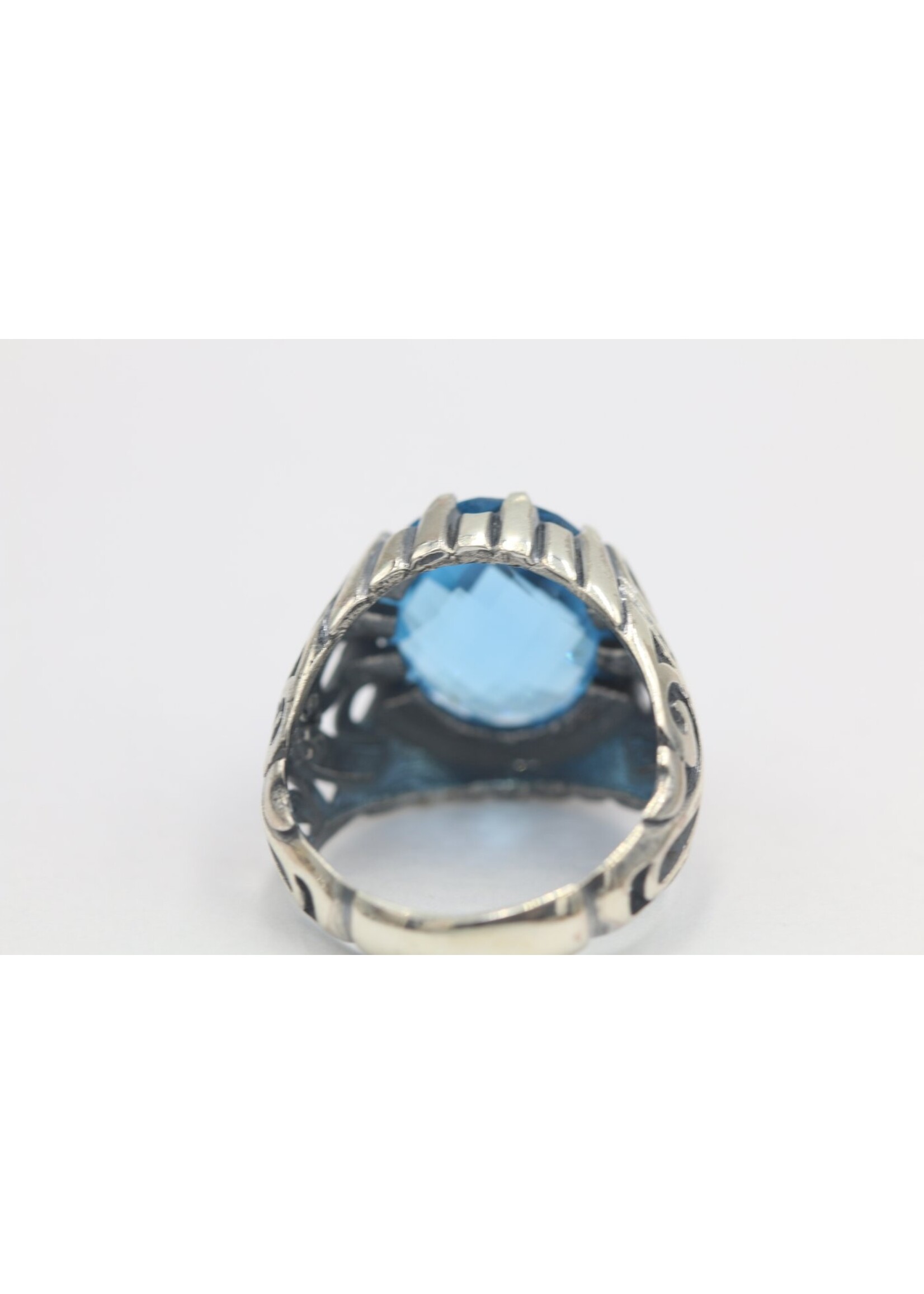 925 silver ring set with natural Topaz