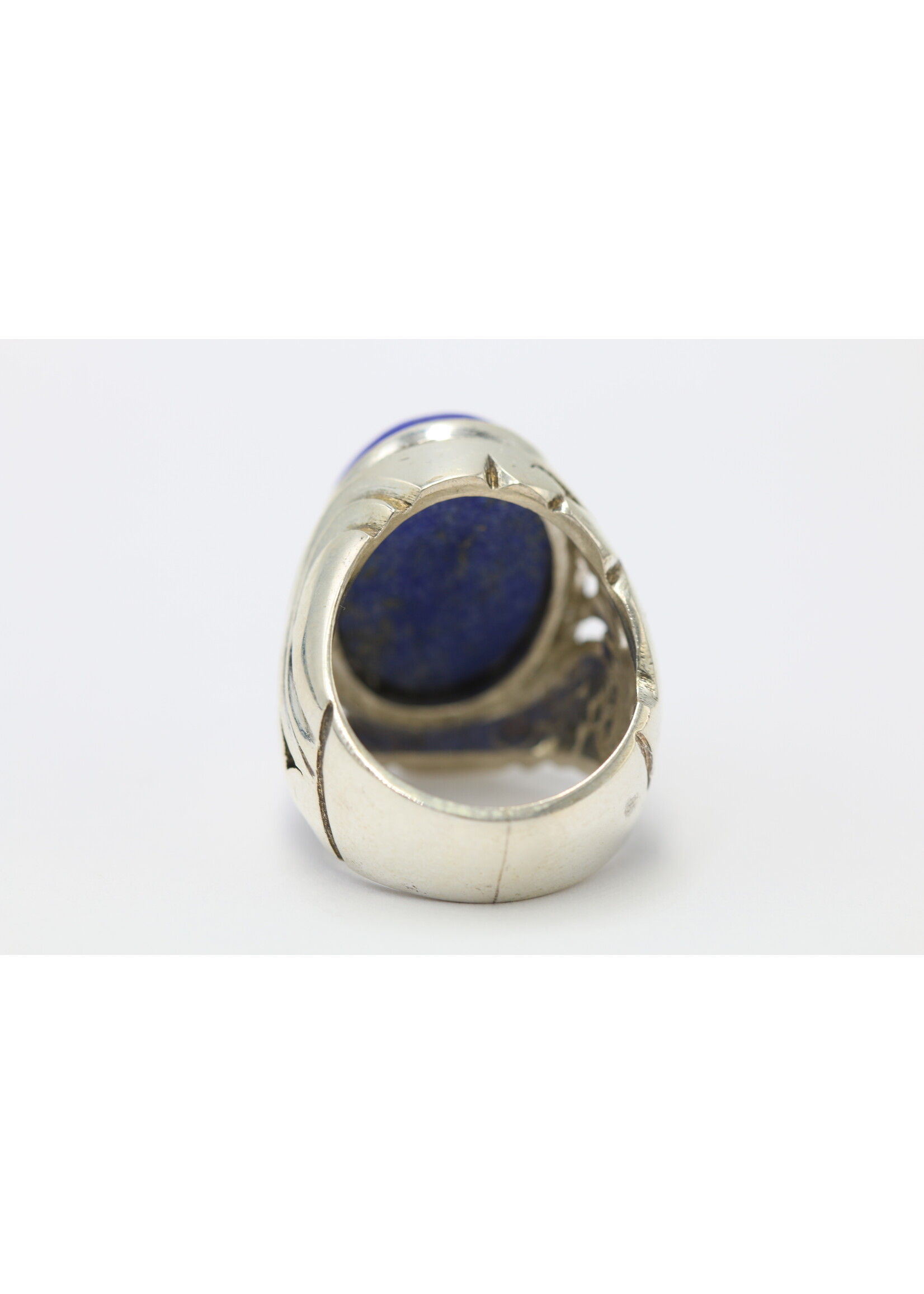 925 silver ring set with natural Lapis lazuli