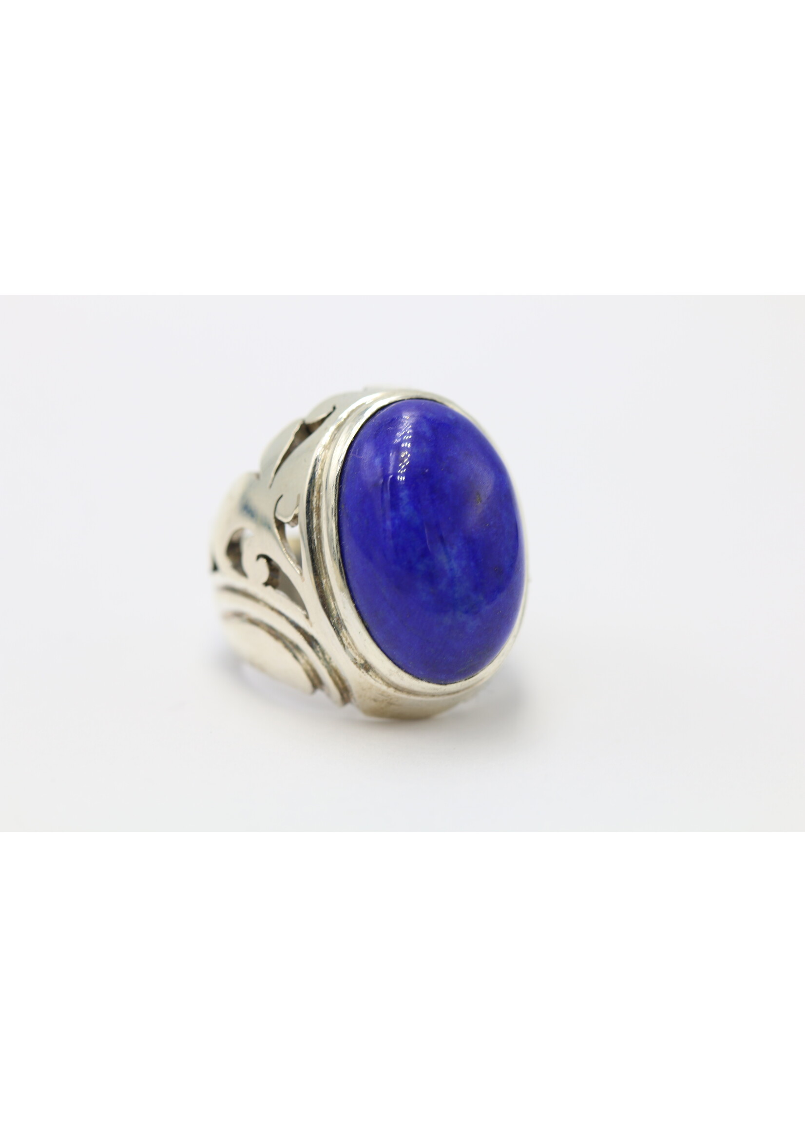 925 zilver ring bezet met natuurlijke Lapis lazuli