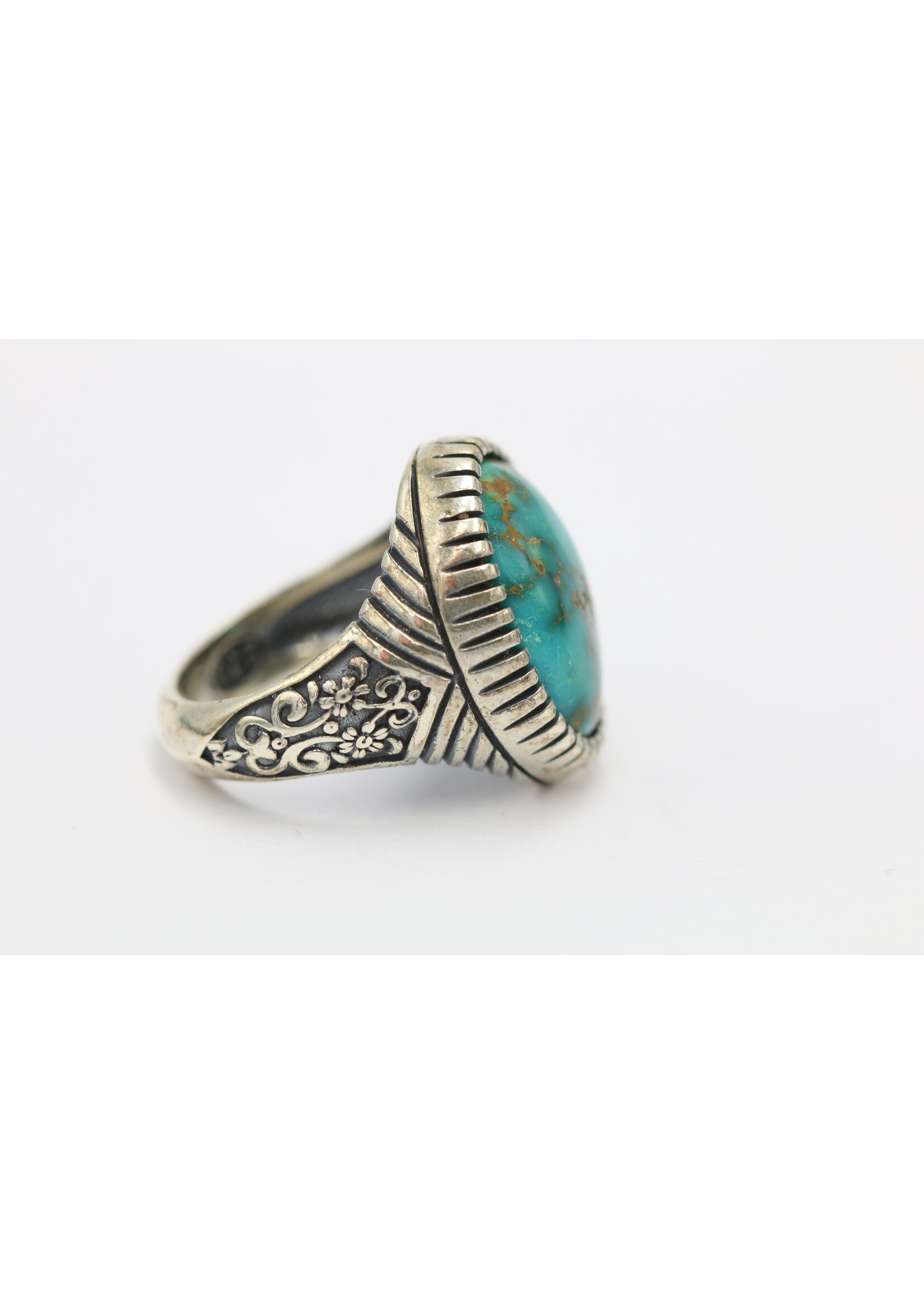 925 silver ring set with natural Turquoise