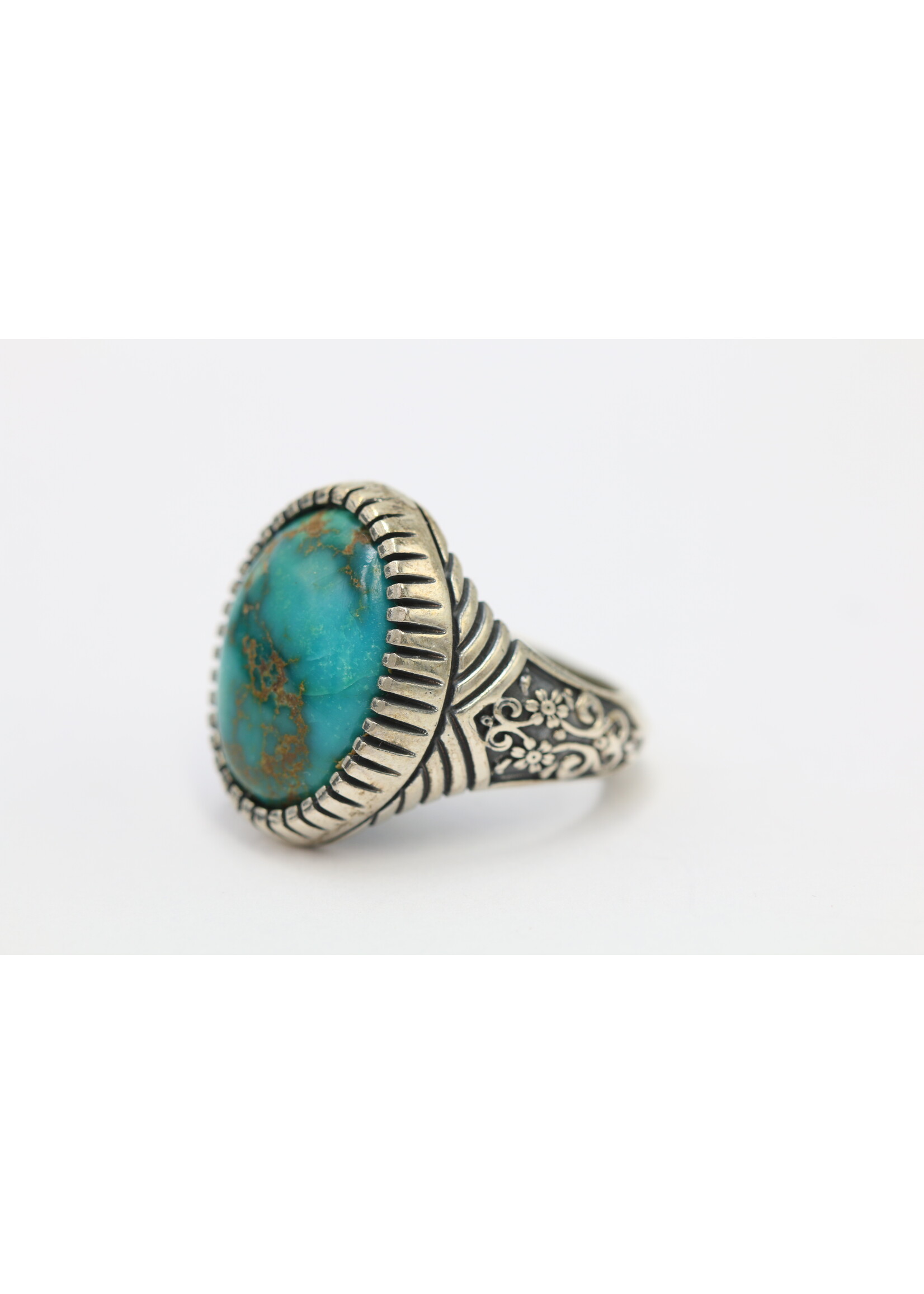 925 silver ring set with natural Turquoise