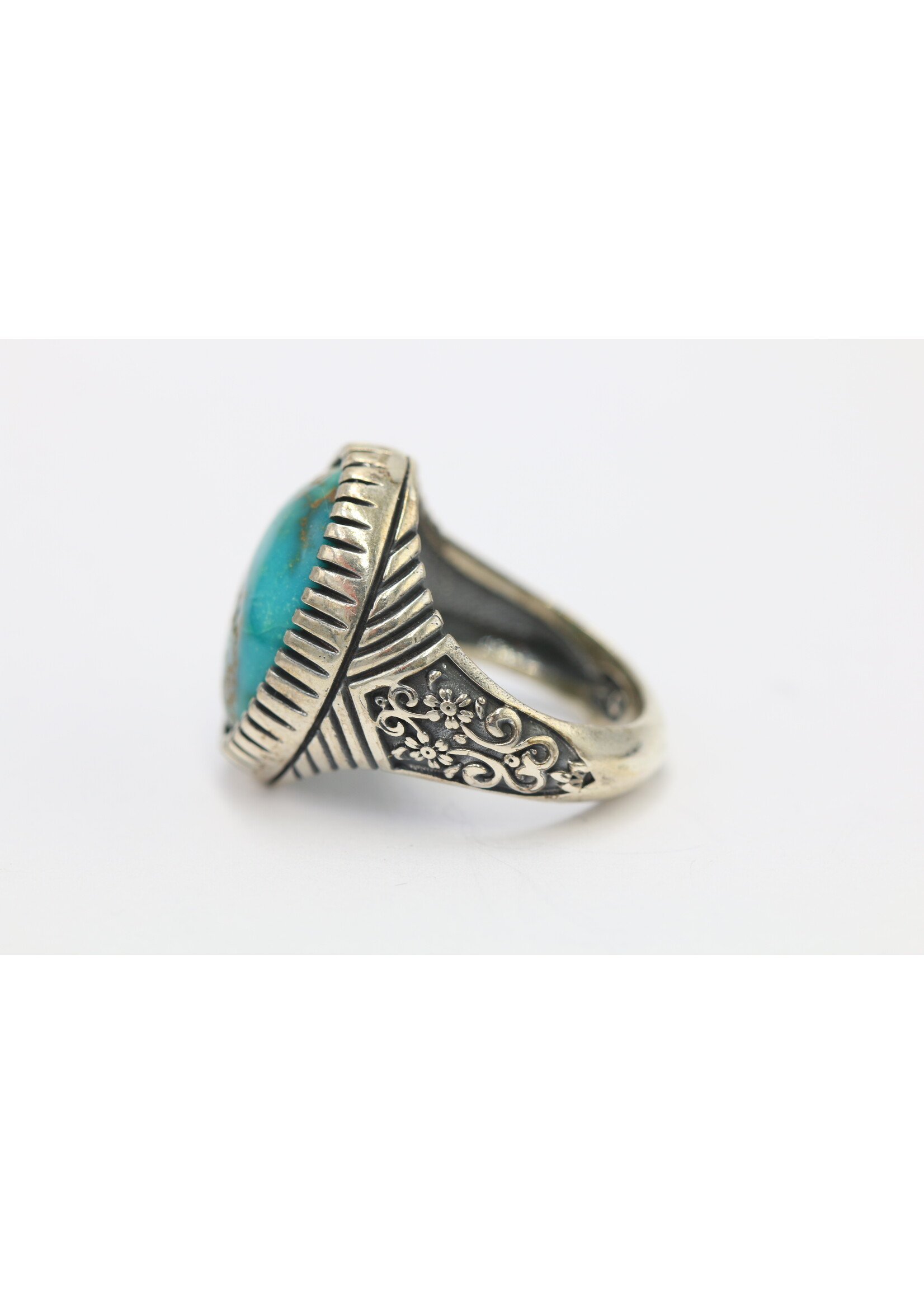 925 silver ring set with natural Turquoise