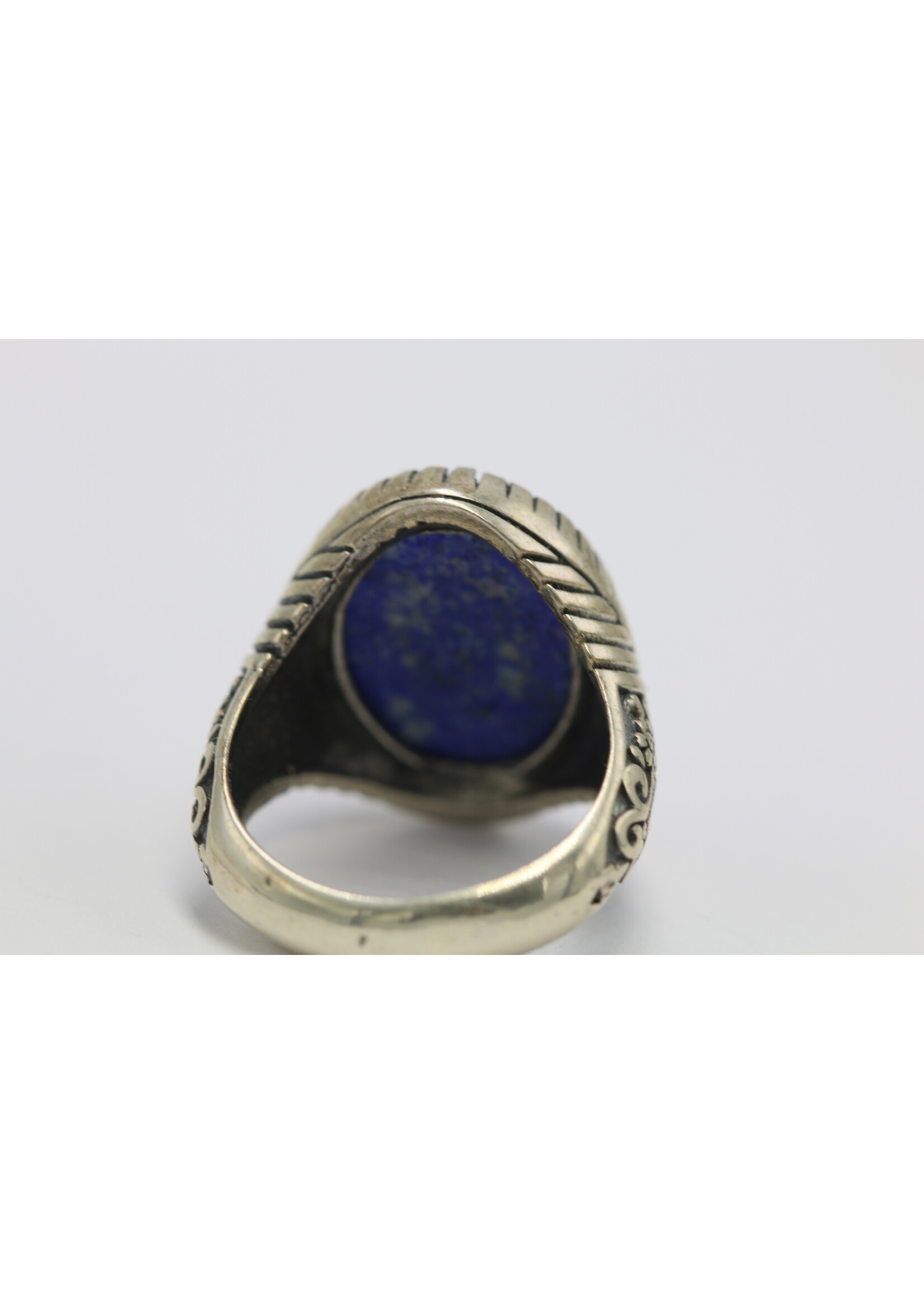 925 zilver ring bezet met natuurlijke Lapis lazuli