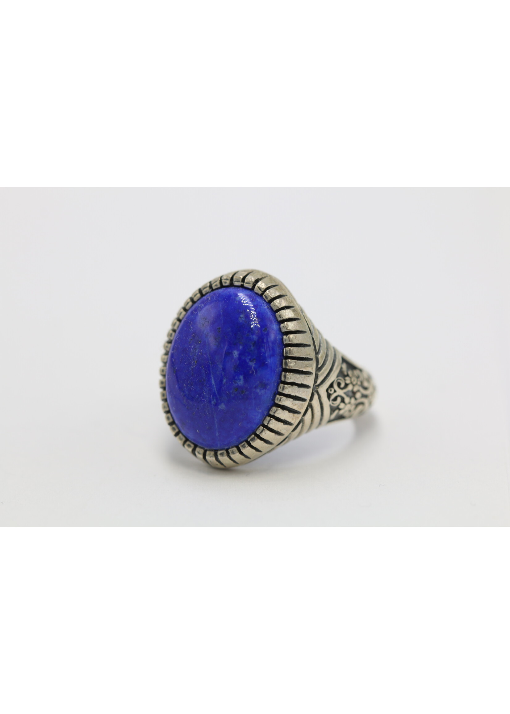 925 zilver ring bezet met natuurlijke Lapis lazuli