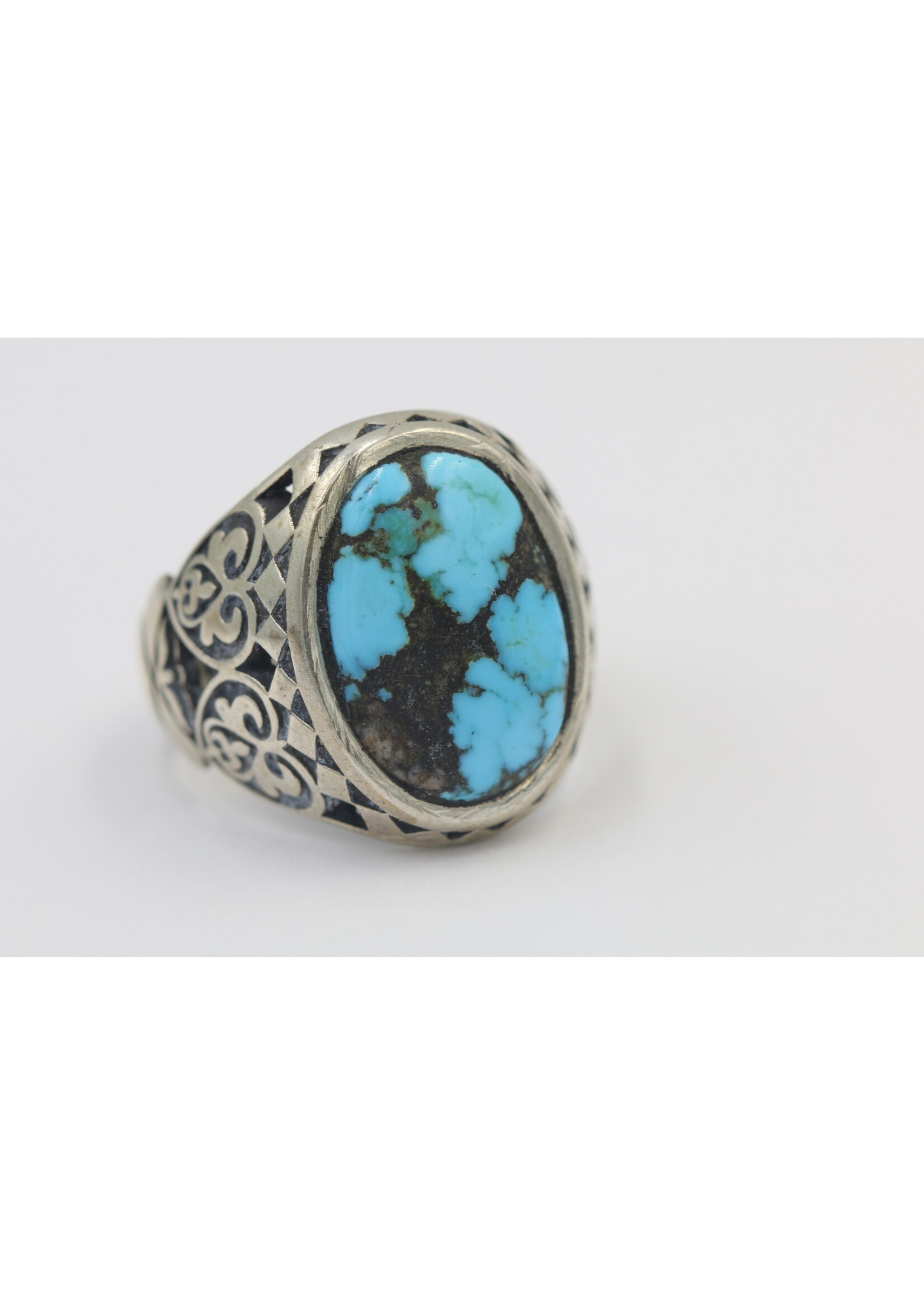 925 silver ring set with natural Turquoise