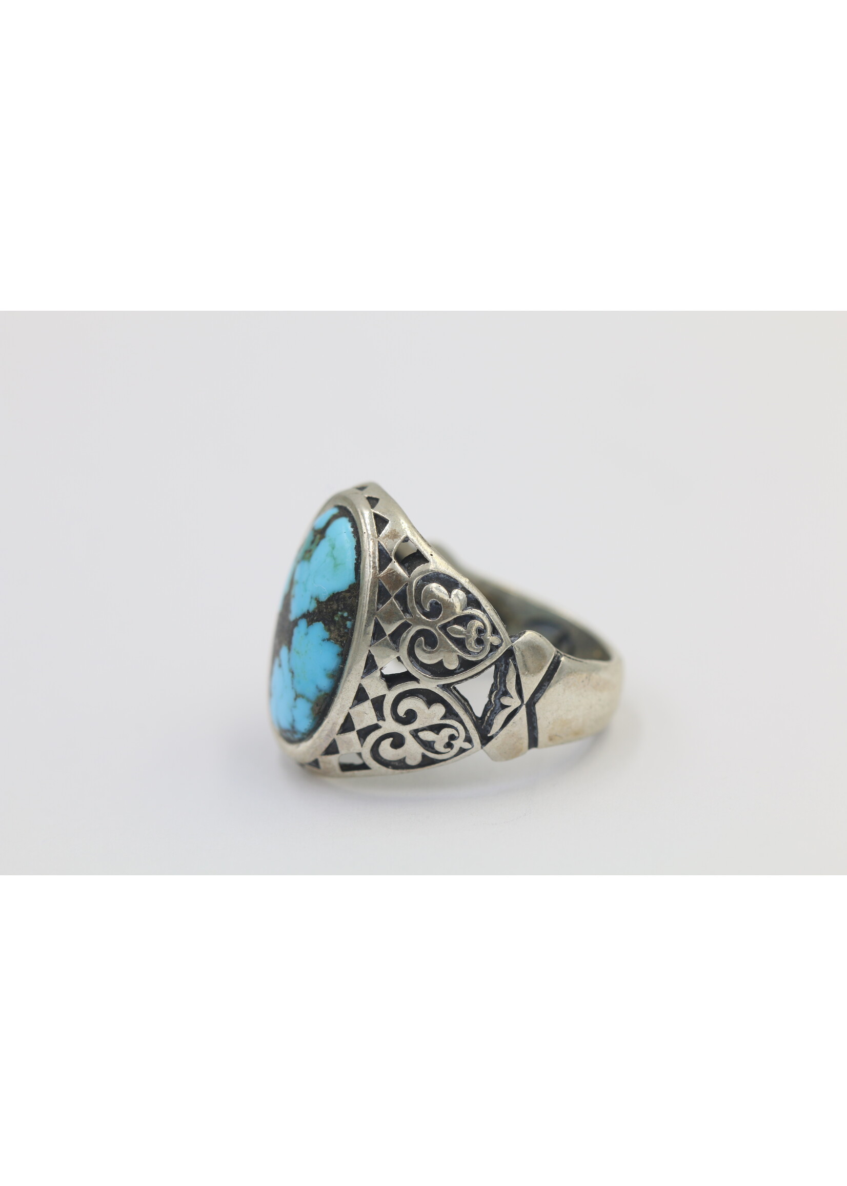 925 silver ring set with natural Turquoise