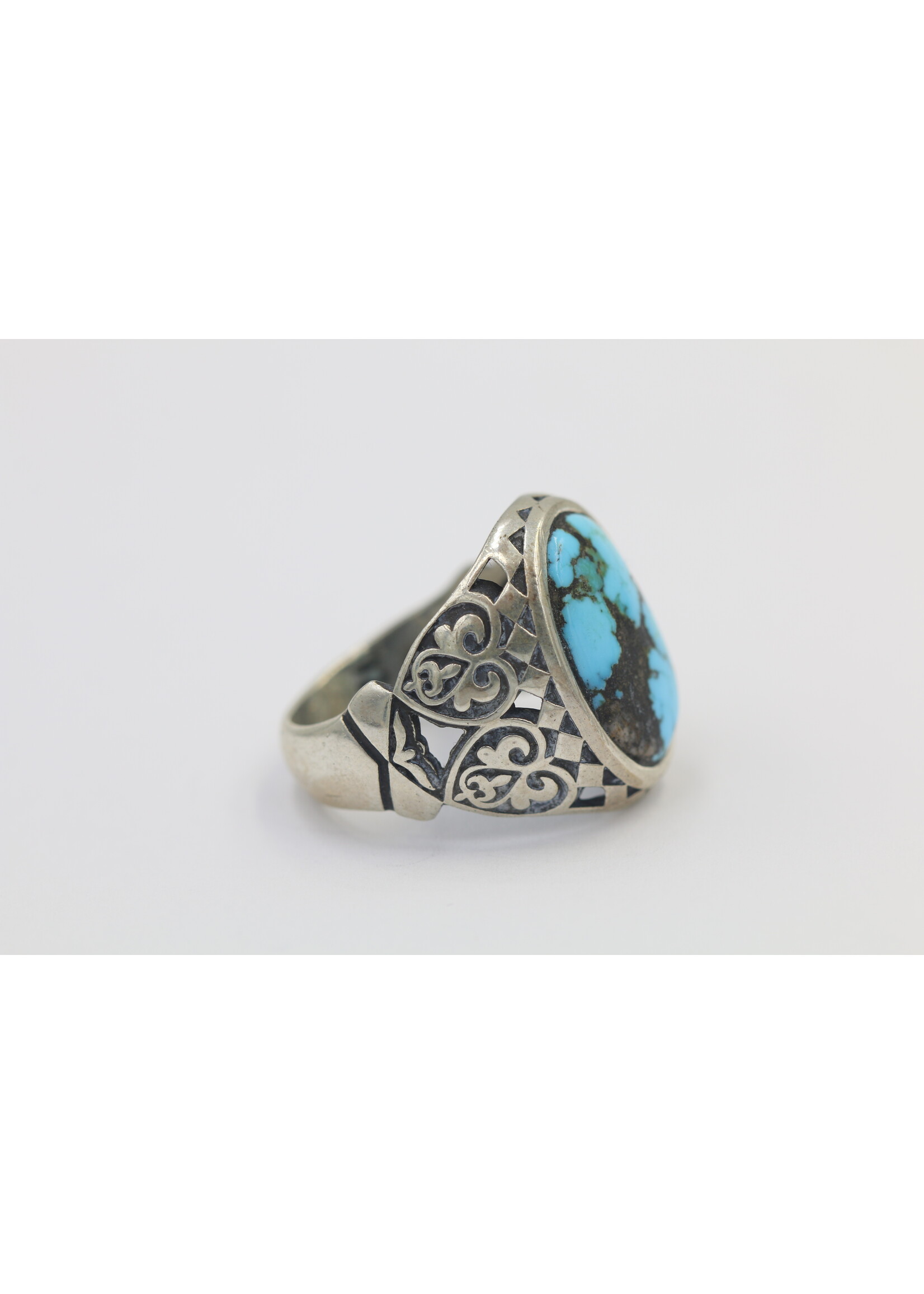 925 silver ring set with natural Turquoise