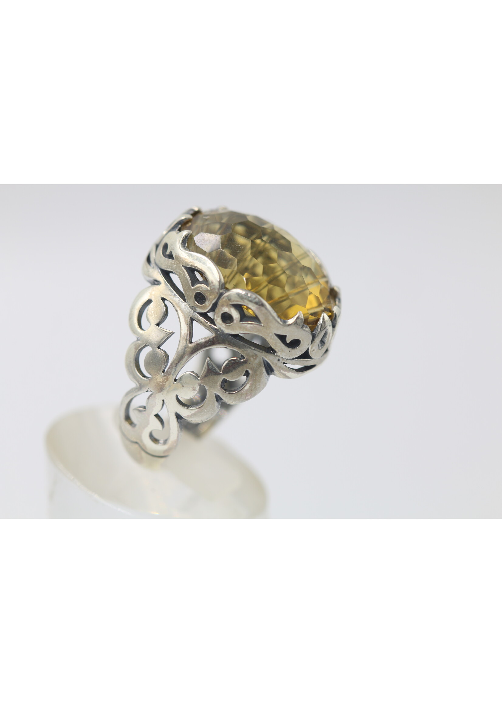 925 zilver ring bezet met natuurlijke Citrien