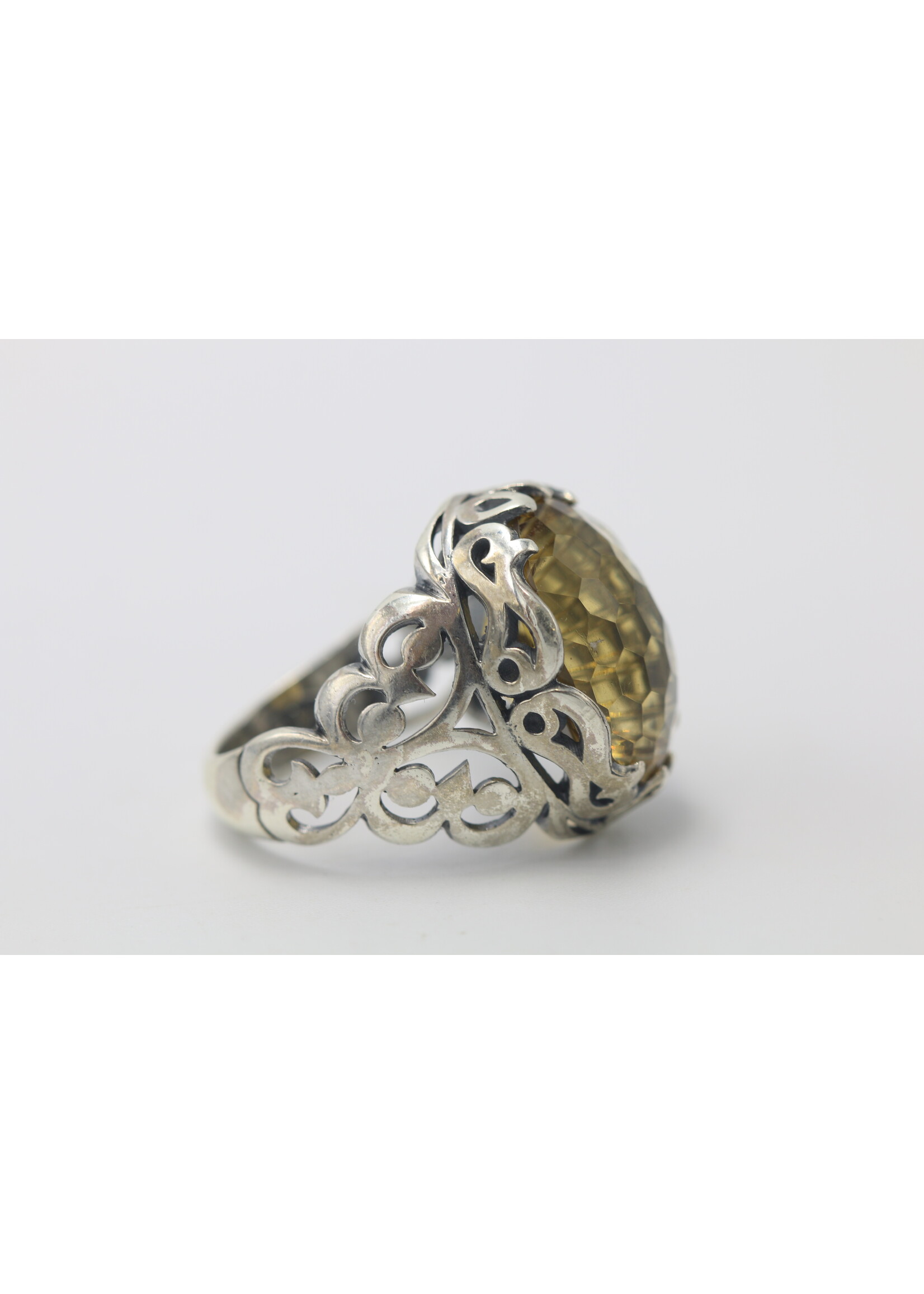925 zilver ring bezet met natuurlijke Citrien