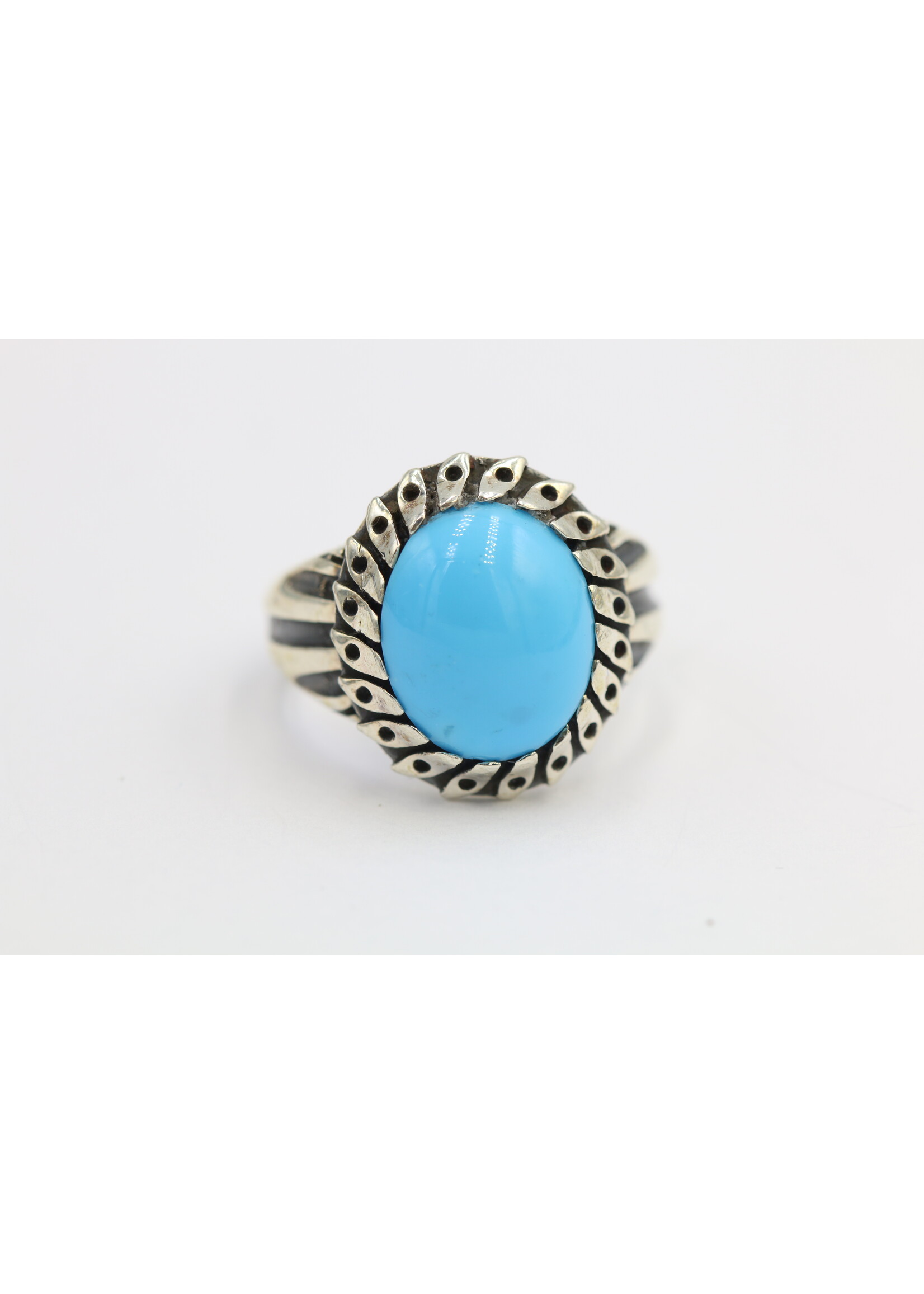 925 silver ring set with natural Turquoise