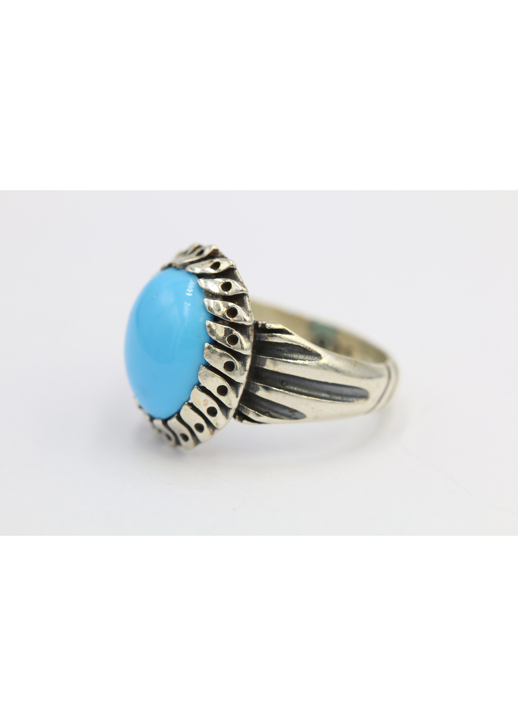 925 silver ring set with natural Turquoise