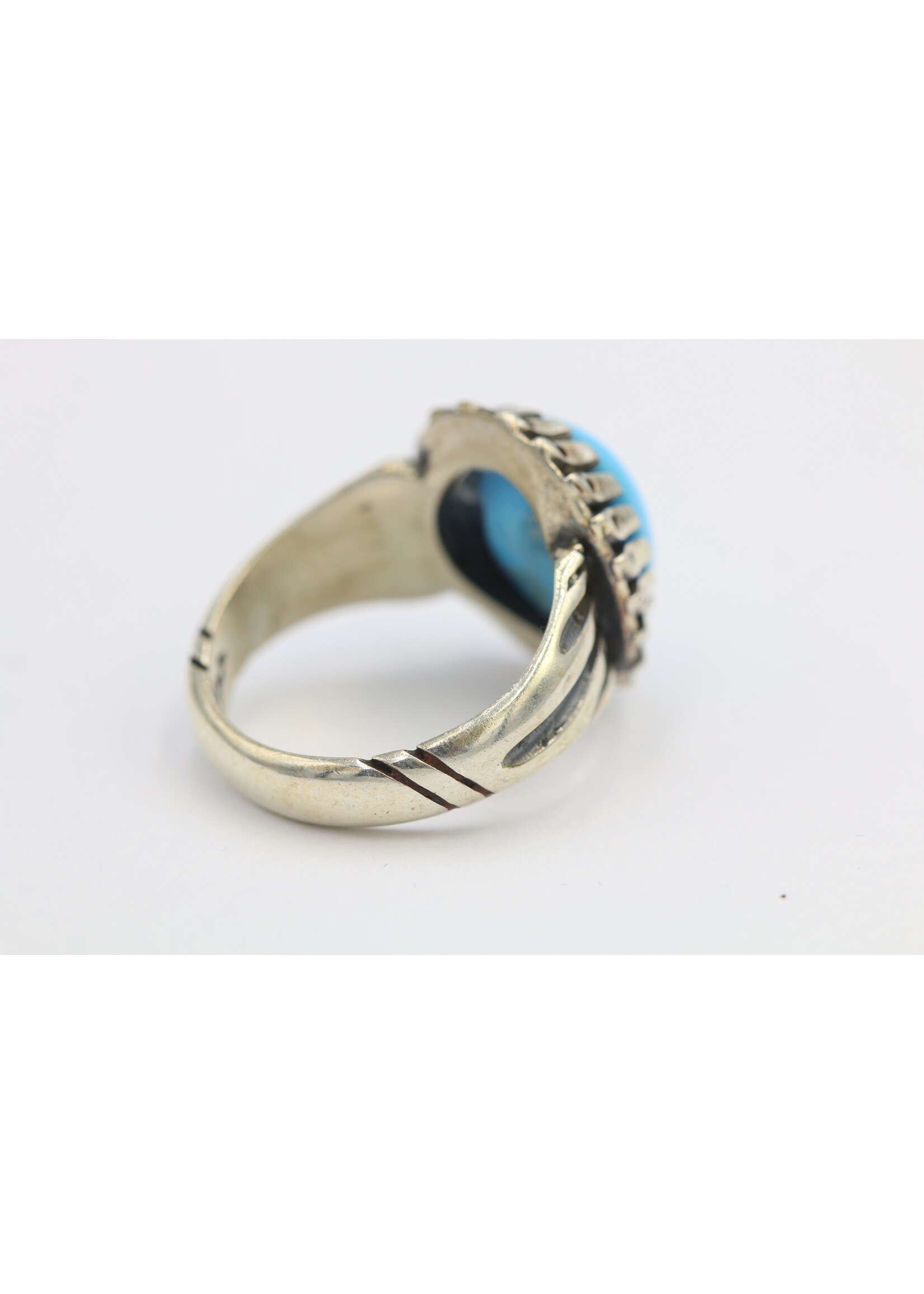 925 silver ring set with natural Turquoise