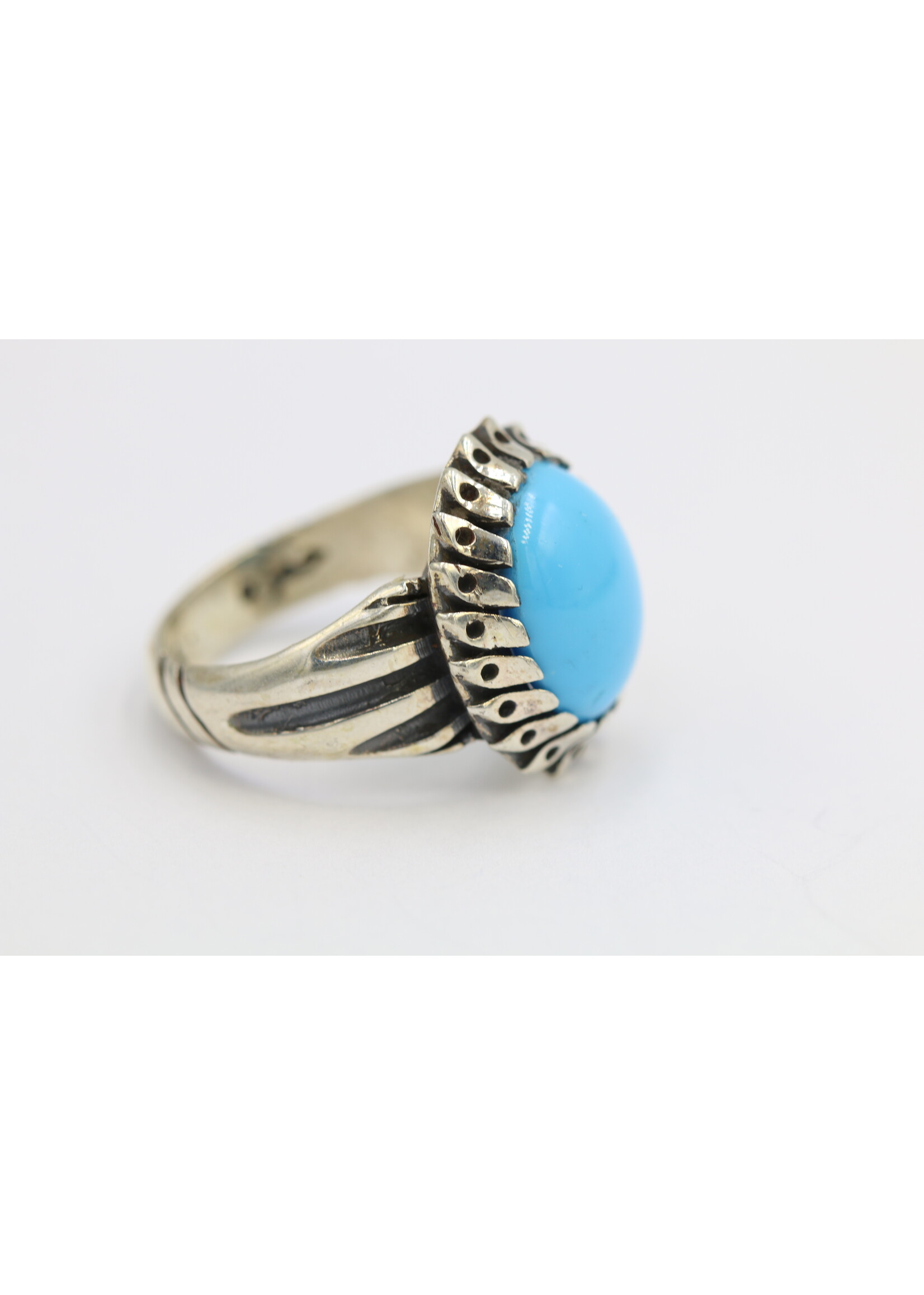 925 silver ring set with natural Turquoise