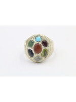 Bague avec pierres précieuses naturelles