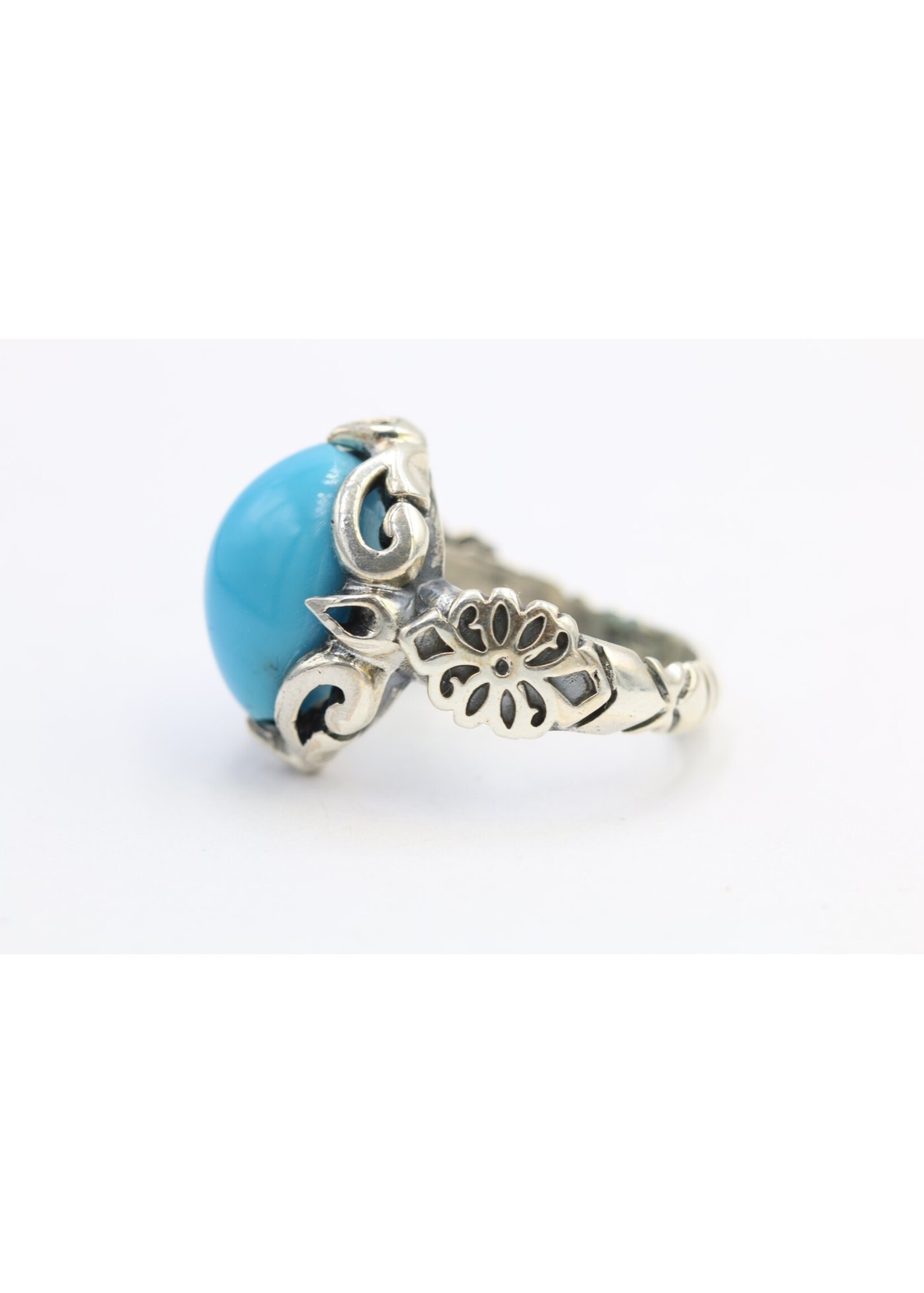 925 zilver ring bezet met natuurlijke Turquoise