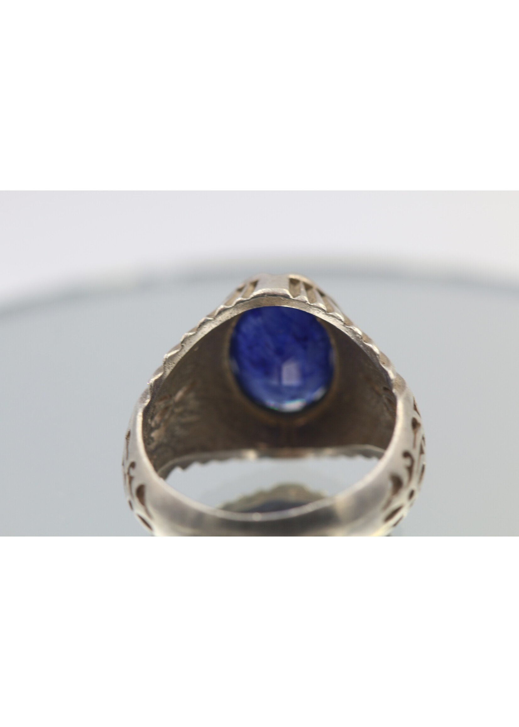 Anello in argento 925 con zaffiro naturale