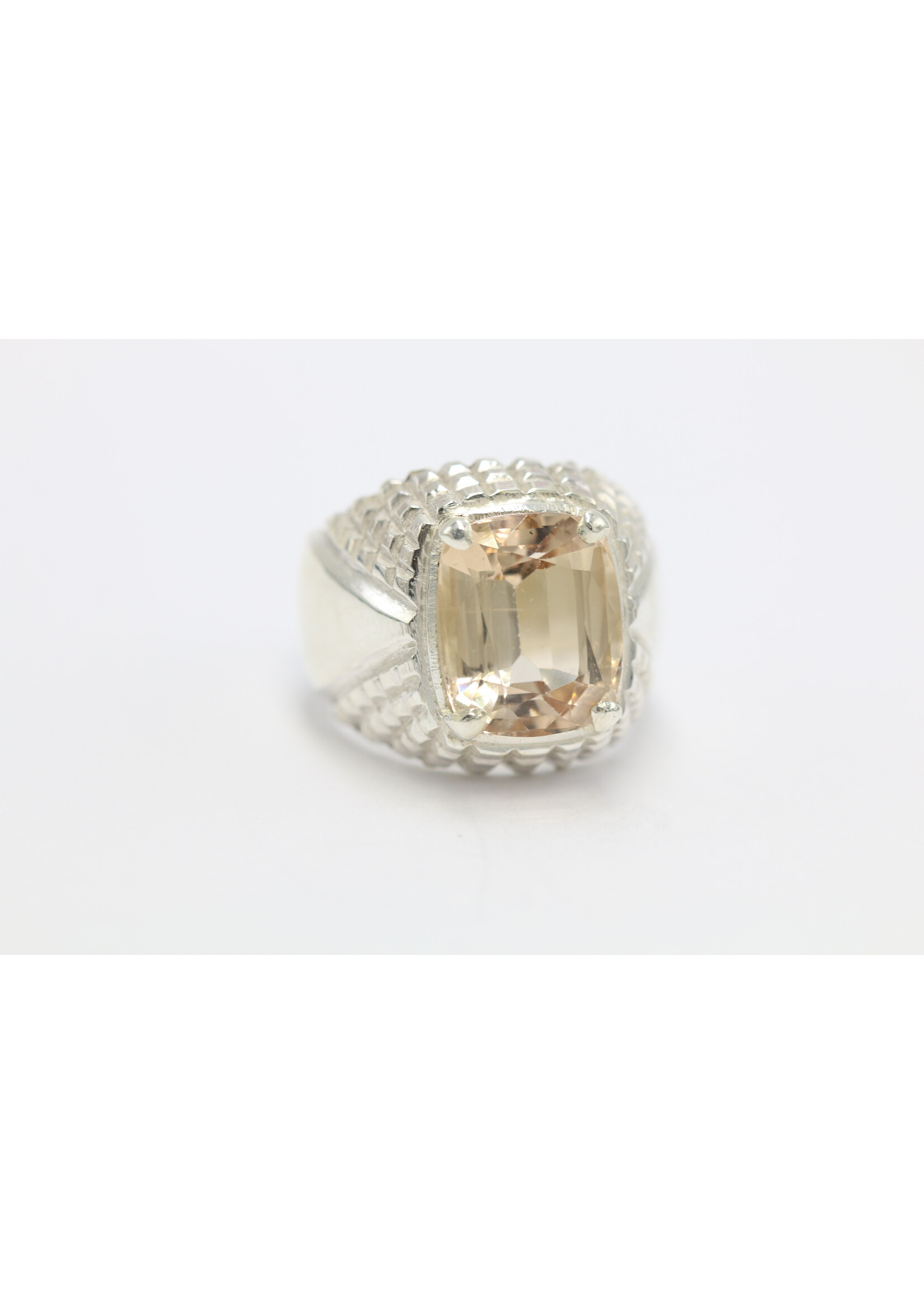 Anello in argento 925 con topazio champagne naturale