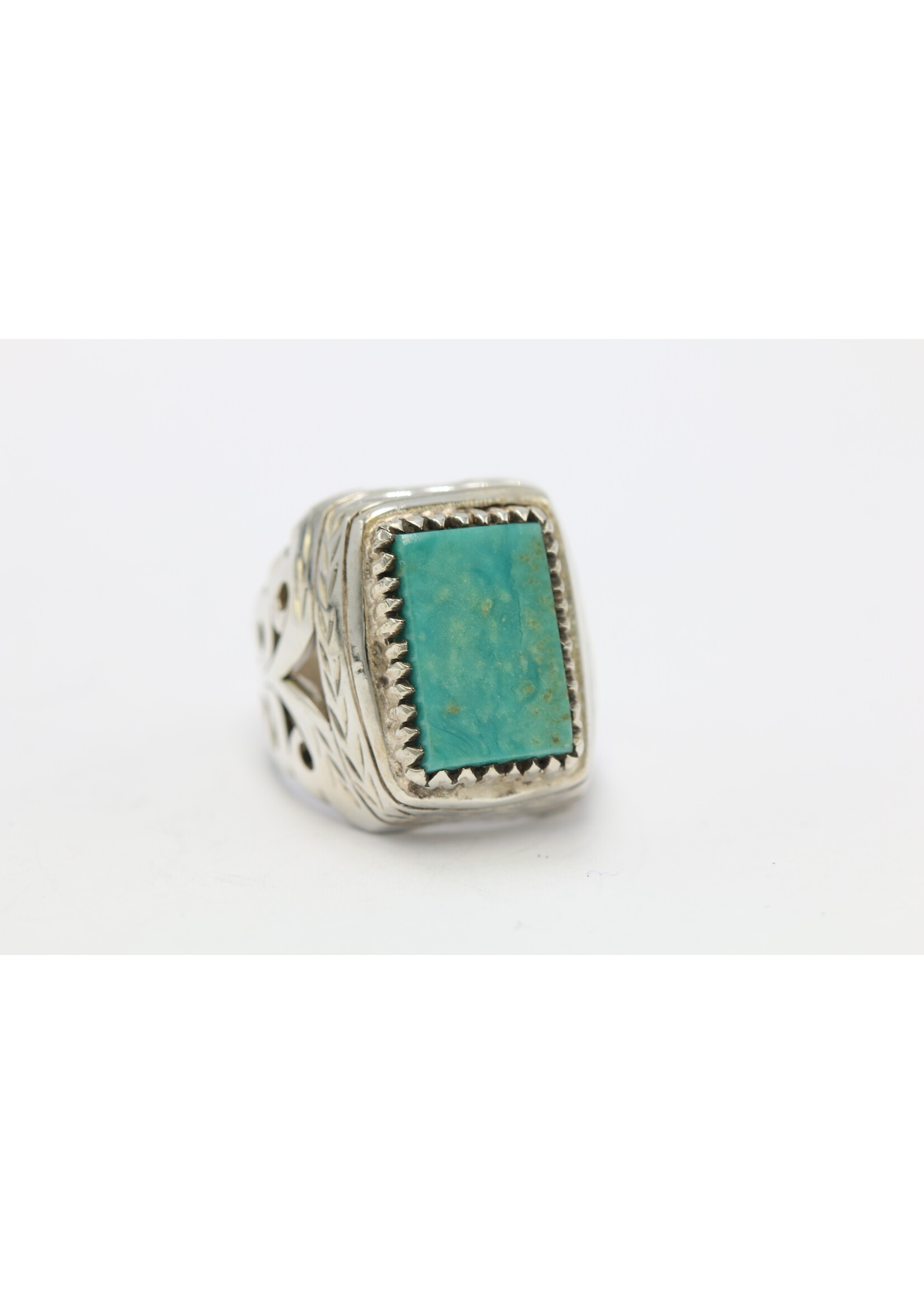 Bague en argent 925 sertie de Turquoise naturelle