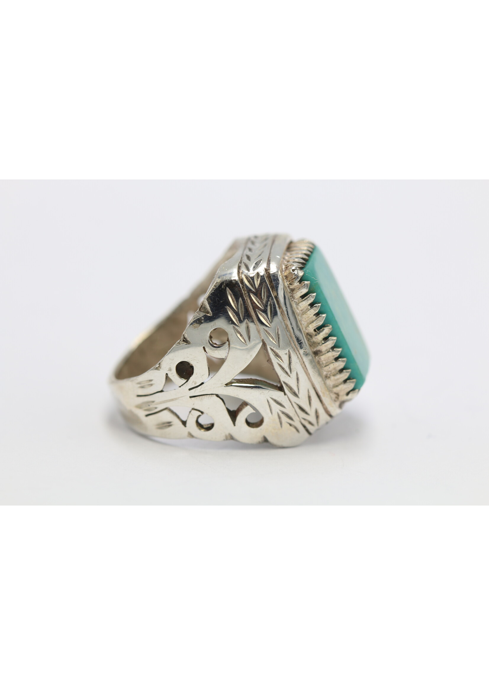 Bague en argent 925 sertie de Turquoise naturelle