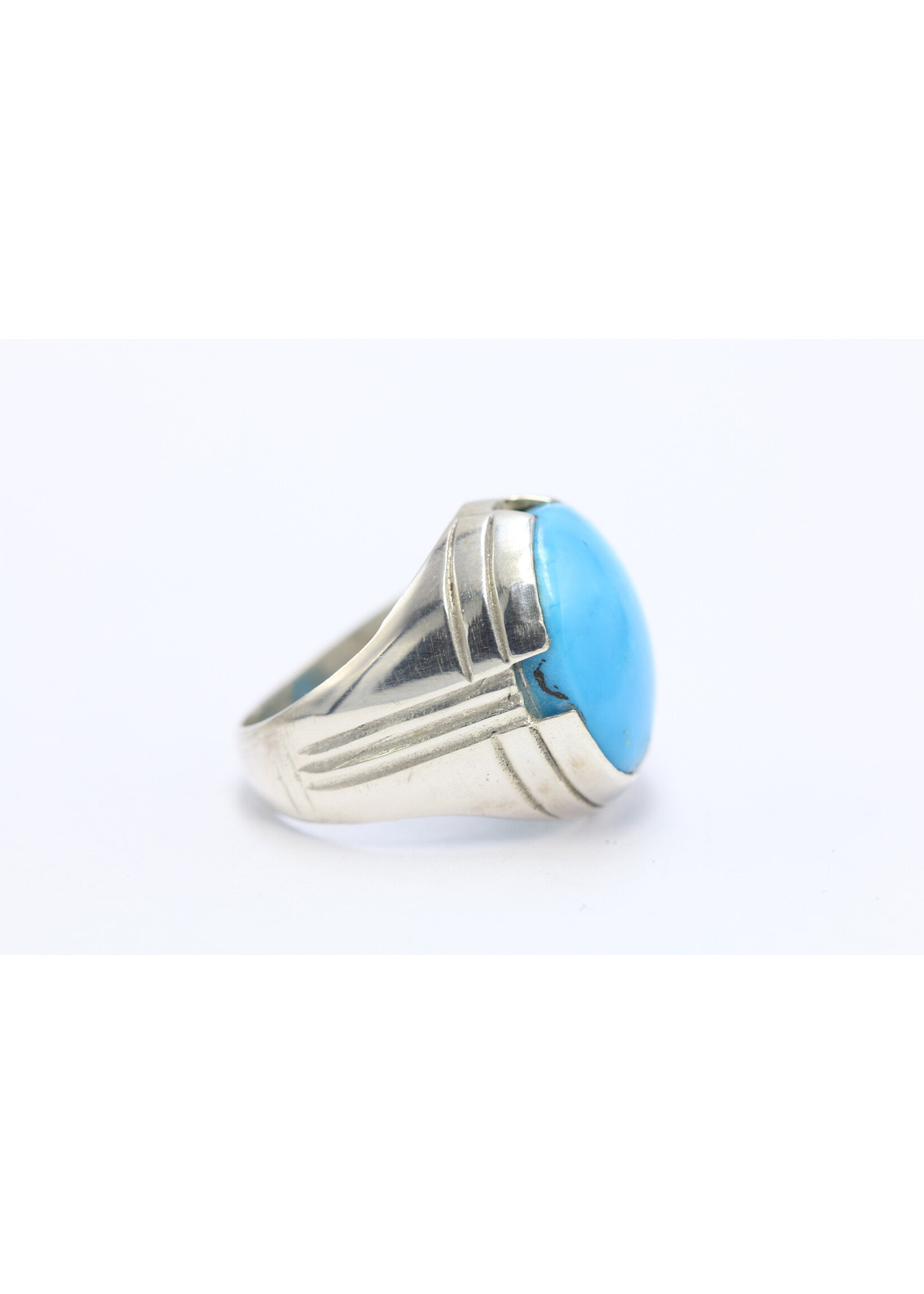 925 silver ring set with natural Turquoise
