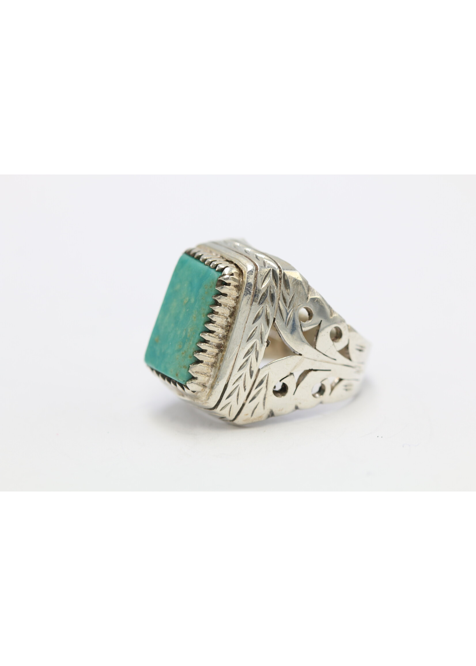 925 zilver ring bezet met natuurlijke Turquoise