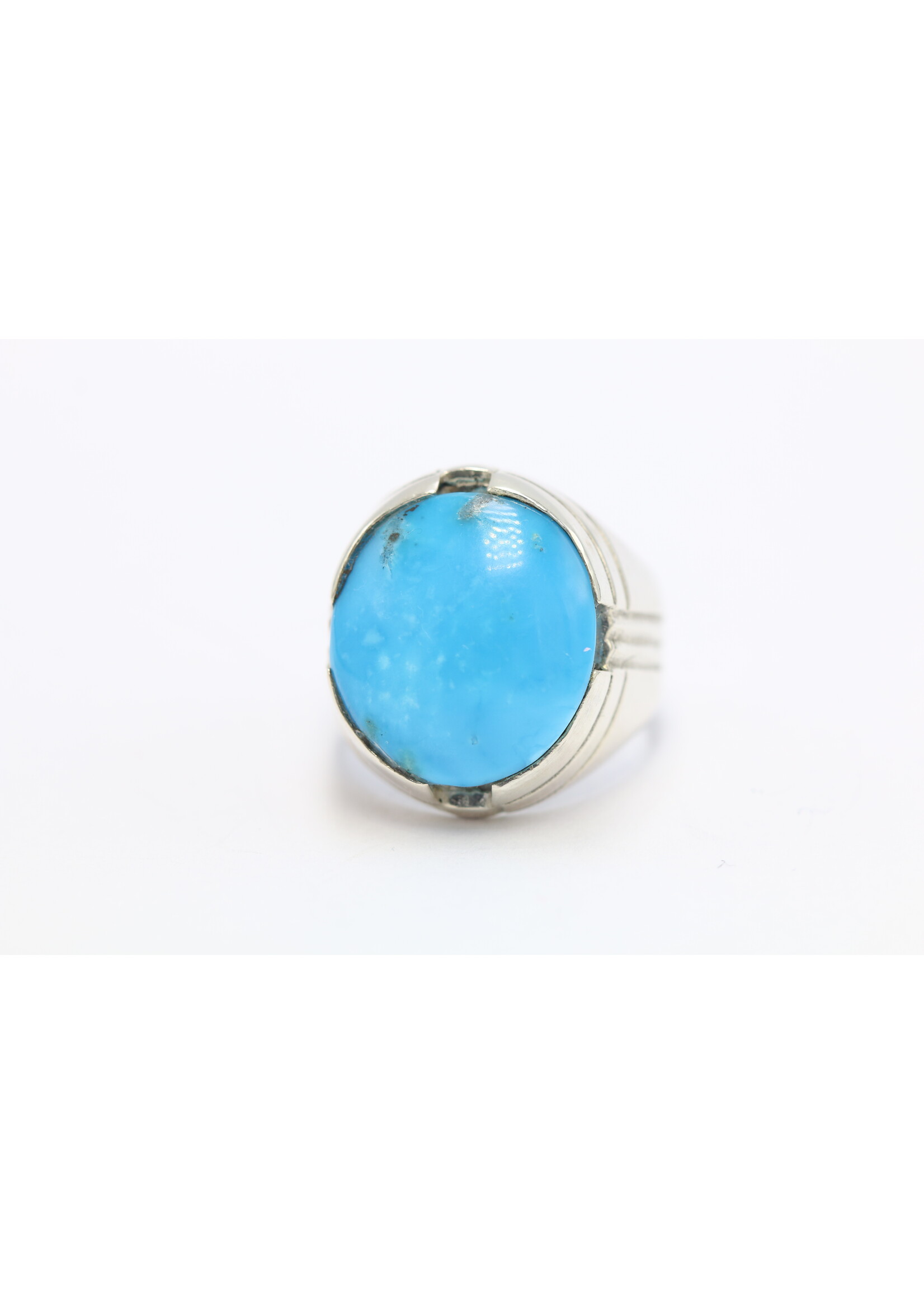 Bague en argent 925 sertie de Turquoise naturelle