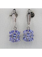Earrings with Tanzanites