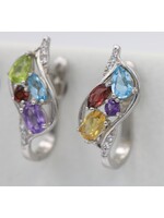 Boucles d'oreilles avec pierres précieuses