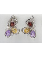 Boucles d'oreilles avec pierres précieuses