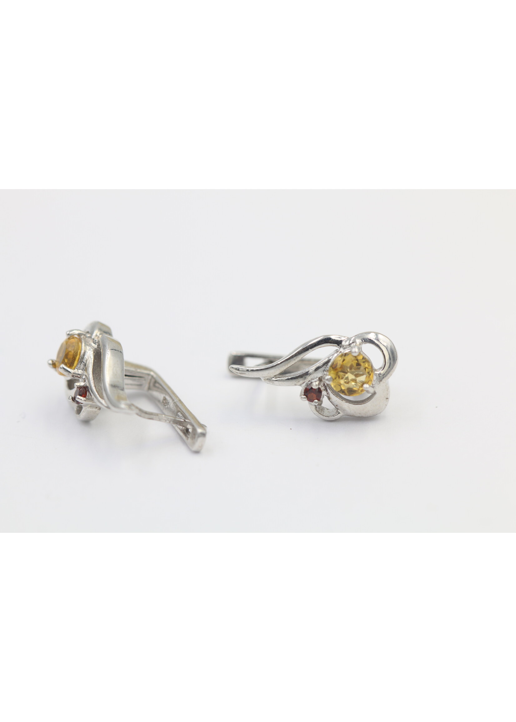 Parure in argento rodiato 925 con citrini naturali