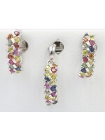 Set met Multi-Kleur Saffieren