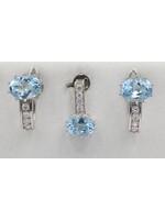 Set met blauwe Topaas