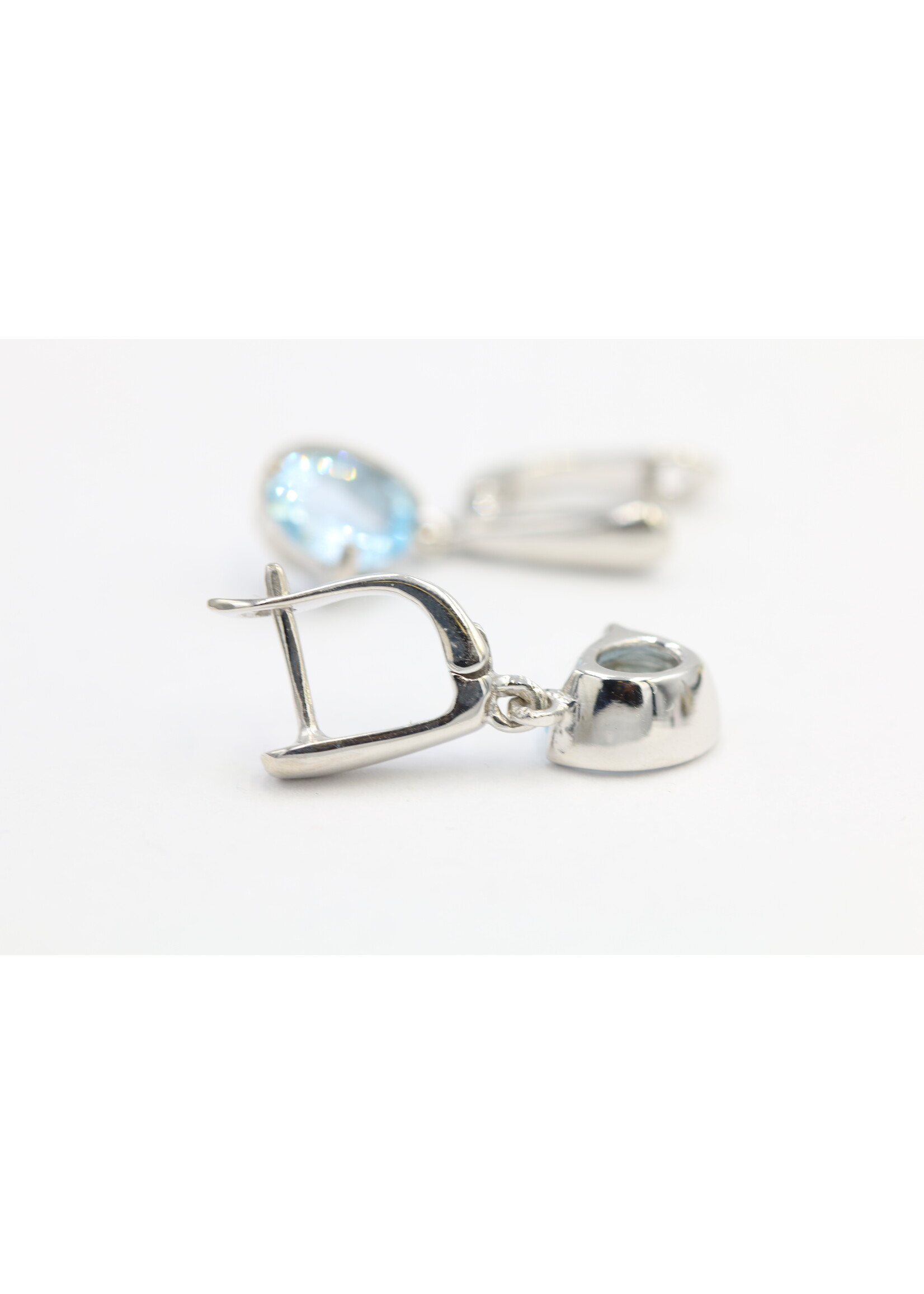 Silver 925 Earrings with Blue Topaz